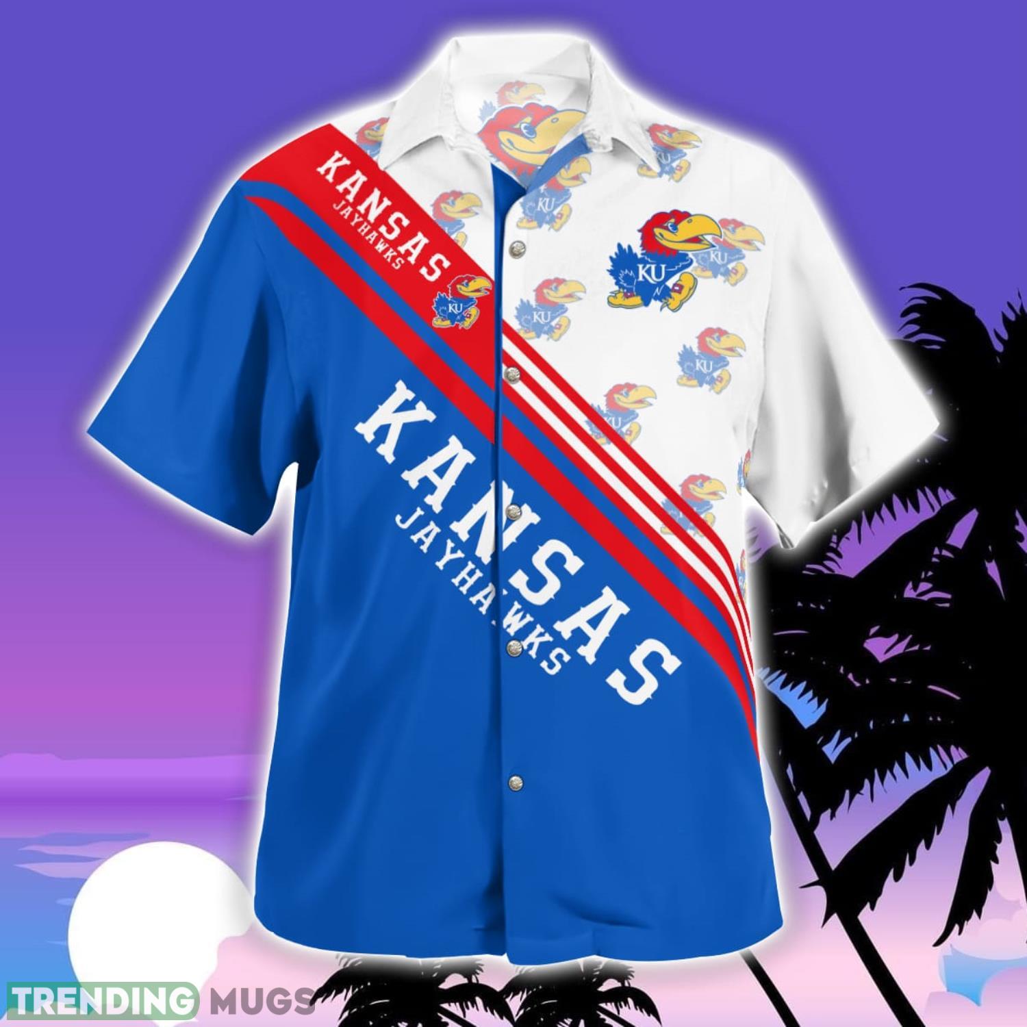 Kansas Jayhawks Logo Printed Aloha Hawaiian Shirt Special Gift For Fans Hawaiian Shirt Kansas Jayhawks Logo Printed Aloha Hawaiian Shirt Special Gift For Fans Hawaiian Shirt