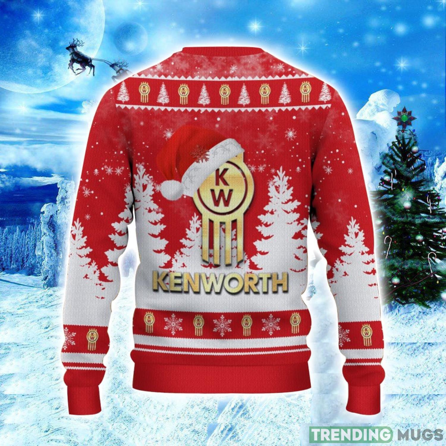 Kenworth Logo Wearing Santa Hat Christmas Gift Ugly Christmas Sweater Christmas Gift Ideas 3D Sweater Kenworth Logo Wearing Santa Hat Christmas Gift Ugly Christmas Sweater Christmas Gift Ideas 3D Sweater