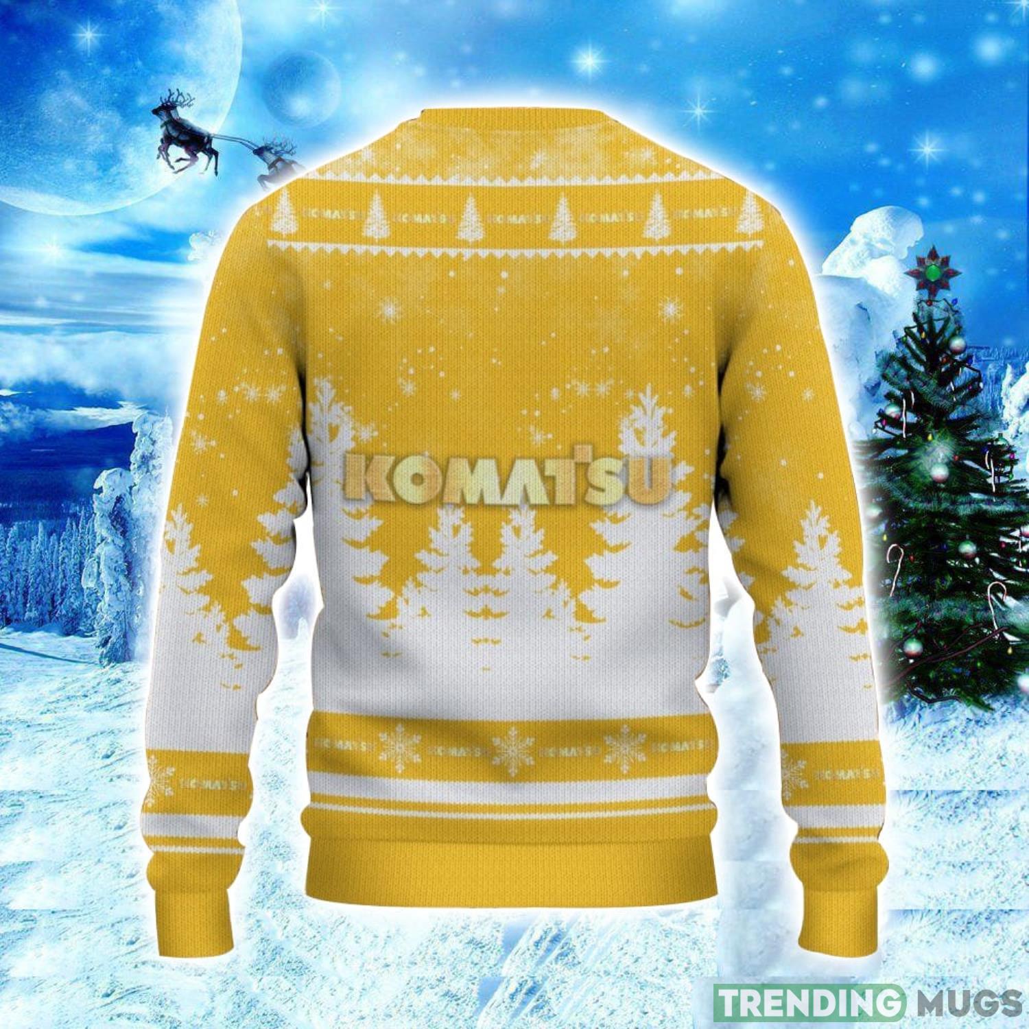 Komatsu Logo Wearing Santa Hat Christmas Gift Ugly Christmas Sweater Christmas Gift Ideas 3D Sweater Komatsu Logo Wearing Santa Hat Christmas Gift Ugly Christmas Sweater Christmas Gift Ideas 3D Sweater
