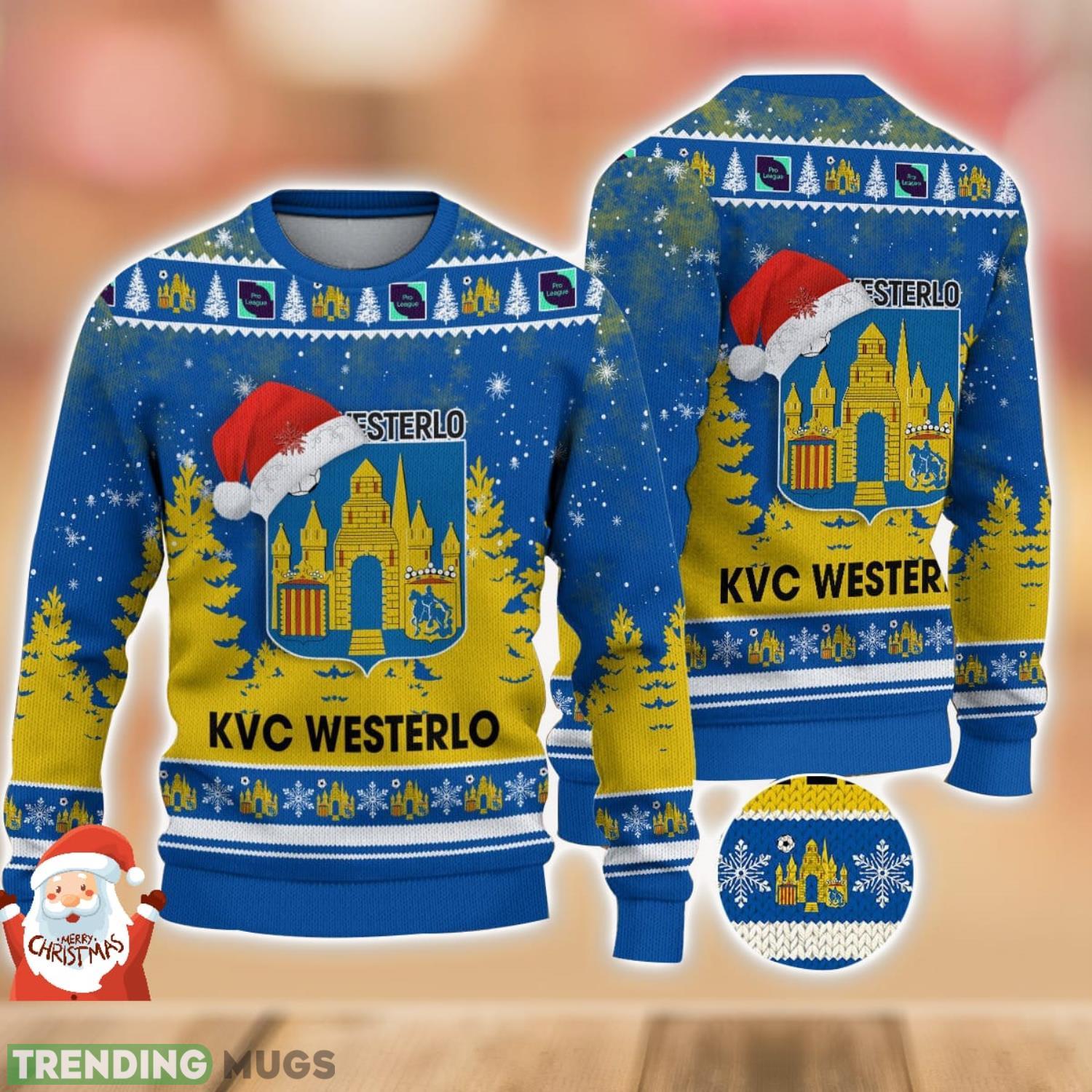 K.V.C. Westerlo Ugly Christmas Sweater Holiday Gift Ideas For Men And Women Product Photo 1 K.V.C. Westerlo Ugly Christmas Sweater Holiday Gift Ideas For Men And Women Product Photo 1