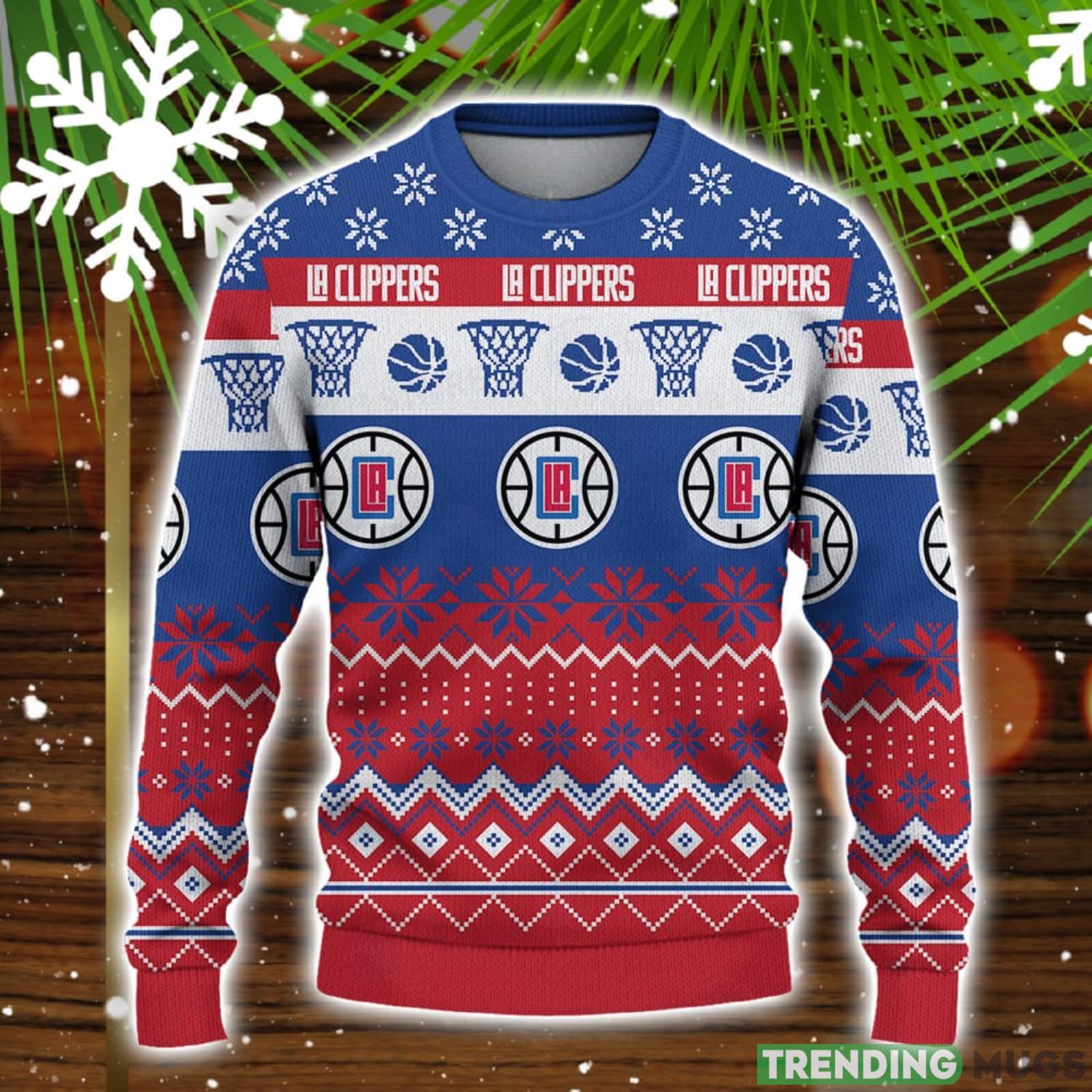 LA Clippers National Basketball Association Knitting Ugly Christmas Sweater Men And Women Sport Gift 3D Sweater LA Clippers National Basketball Association Knitting Ugly Christmas Sweater Men And Women Sport Gift 3D Sweater
