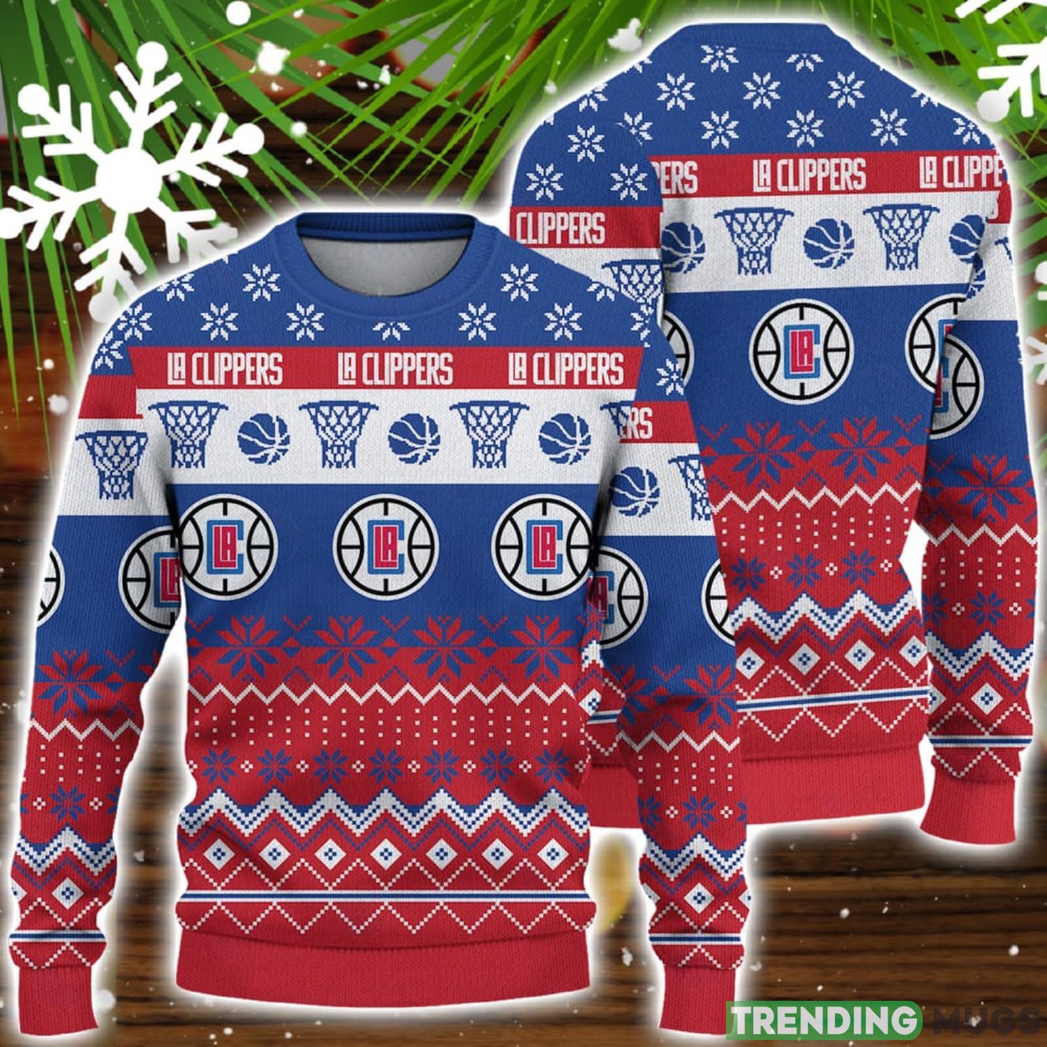 LA Clippers National Basketball Association Knitting Ugly Christmas Sweater Men And Women Sport Gift Product Photo 1 LA Clippers National Basketball Association Knitting Ugly Christmas Sweater Men And Women Sport Gift Product Photo 1
