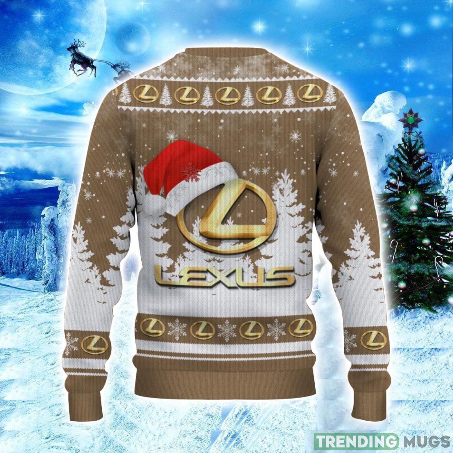 Lexus Logo Wearing Santa Hat Christmas Gift Ugly Christmas Sweater Christmas Gift Ideas 3D Sweater Lexus Logo Wearing Santa Hat Christmas Gift Ugly Christmas Sweater Christmas Gift Ideas 3D Sweater