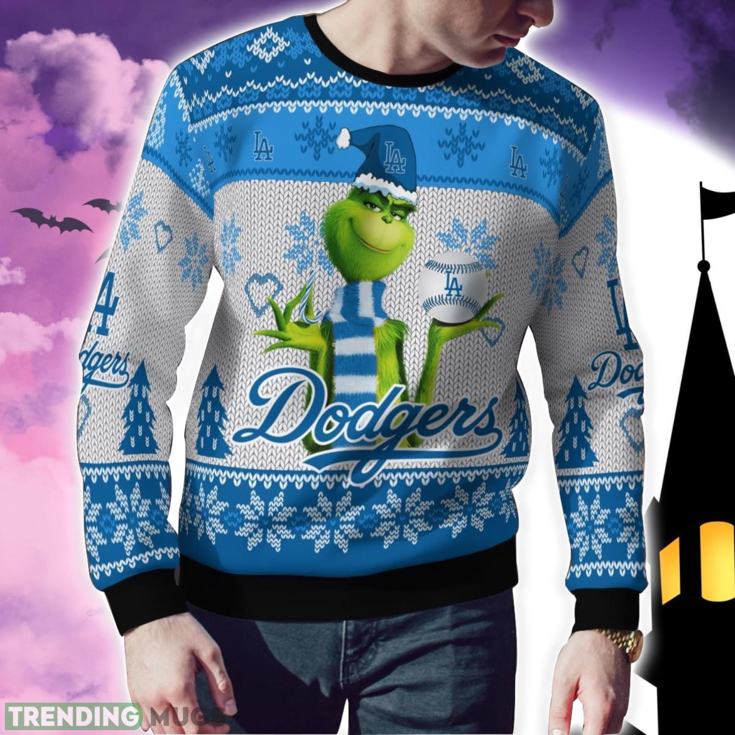 Los Angeles Dodgers Grinch Snowflake Pattern Ugly Sweater Christmas 3D Sweater Los Angeles Dodgers Grinch Snowflake Pattern Ugly Sweater Christmas 3D Sweater