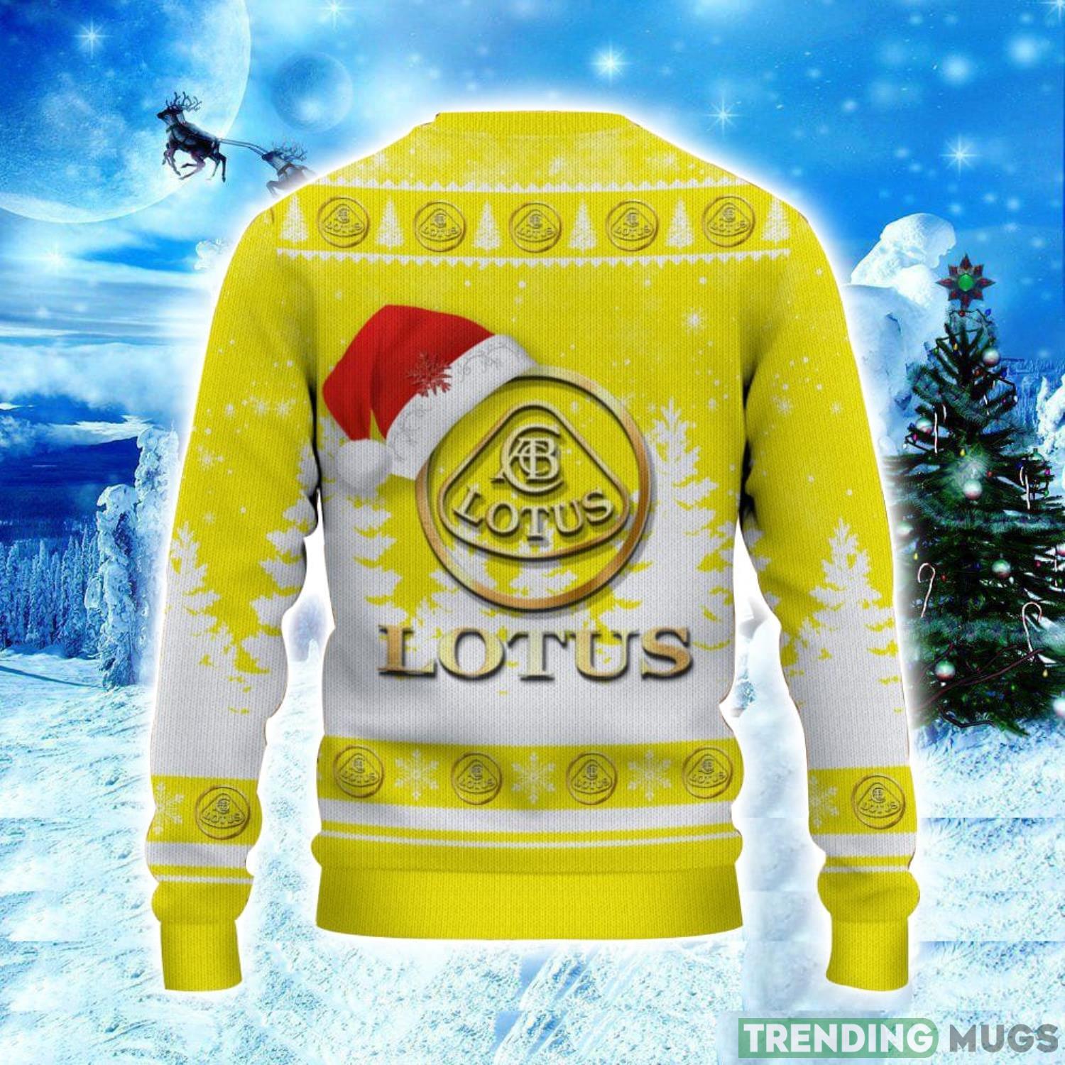 Lotus Logo Wearing Santa Hat Christmas Gift Ugly Christmas Sweater Christmas Gift Ideas 3D Sweater Lotus Logo Wearing Santa Hat Christmas Gift Ugly Christmas Sweater Christmas Gift Ideas 3D Sweater