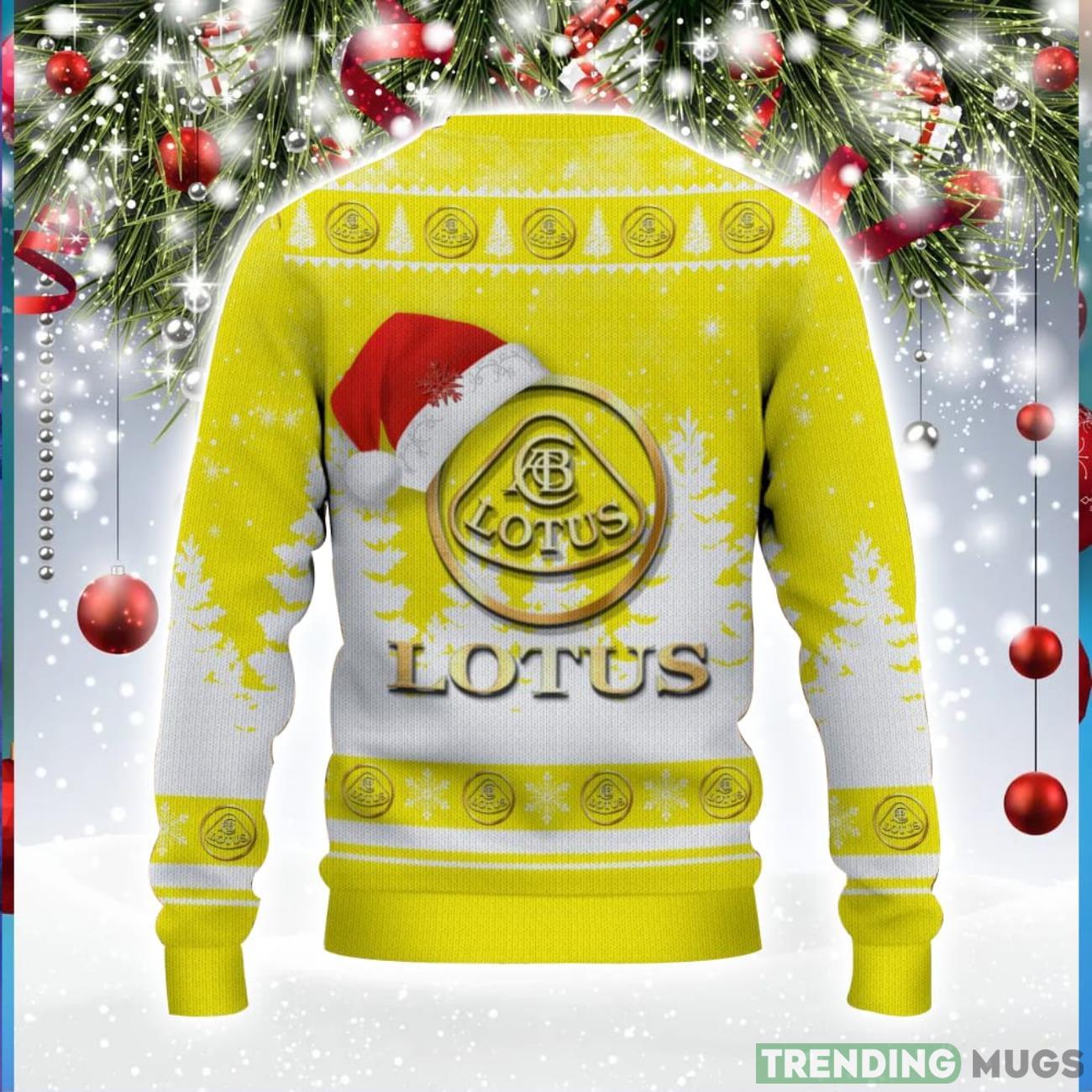 Lotus Logo Wearing Santa Hat Christmas Gift Ugly Christmas Sweater For Men And Women Gift 3D Sweater Lotus Logo Wearing Santa Hat Christmas Gift Ugly Christmas Sweater For Men And Women Gift 3D Sweater