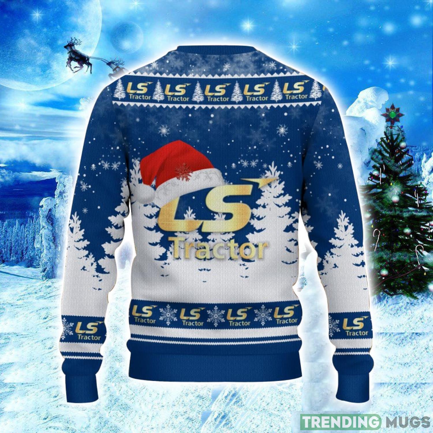 LS Tractor Logo Wearing Santa Hat Christmas Gift Ugly Christmas Sweater Christmas Gift Ideas 3D Sweater LS Tractor Logo Wearing Santa Hat Christmas Gift Ugly Christmas Sweater Christmas Gift Ideas 3D Sweater