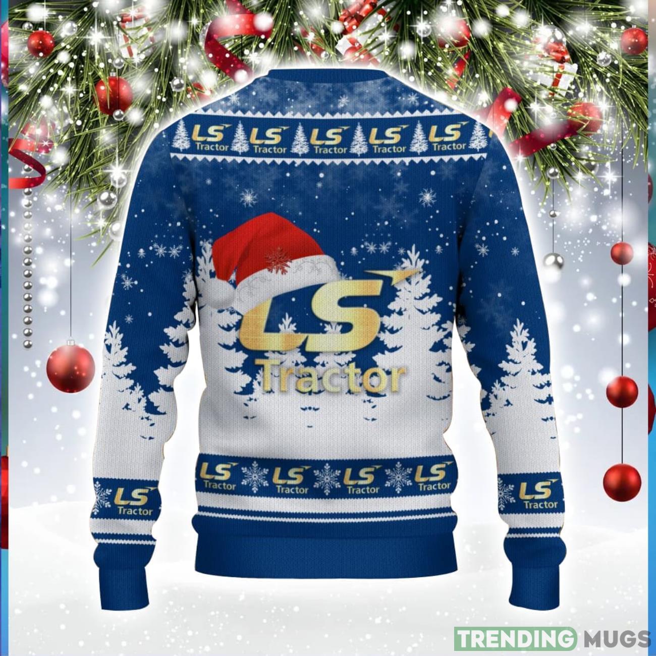 LS Tractor Logo Wearing Santa Hat Christmas Gift Ugly Christmas Sweater For Men And Women Gift 3D Sweater LS Tractor Logo Wearing Santa Hat Christmas Gift Ugly Christmas Sweater For Men And Women Gift 3D Sweater