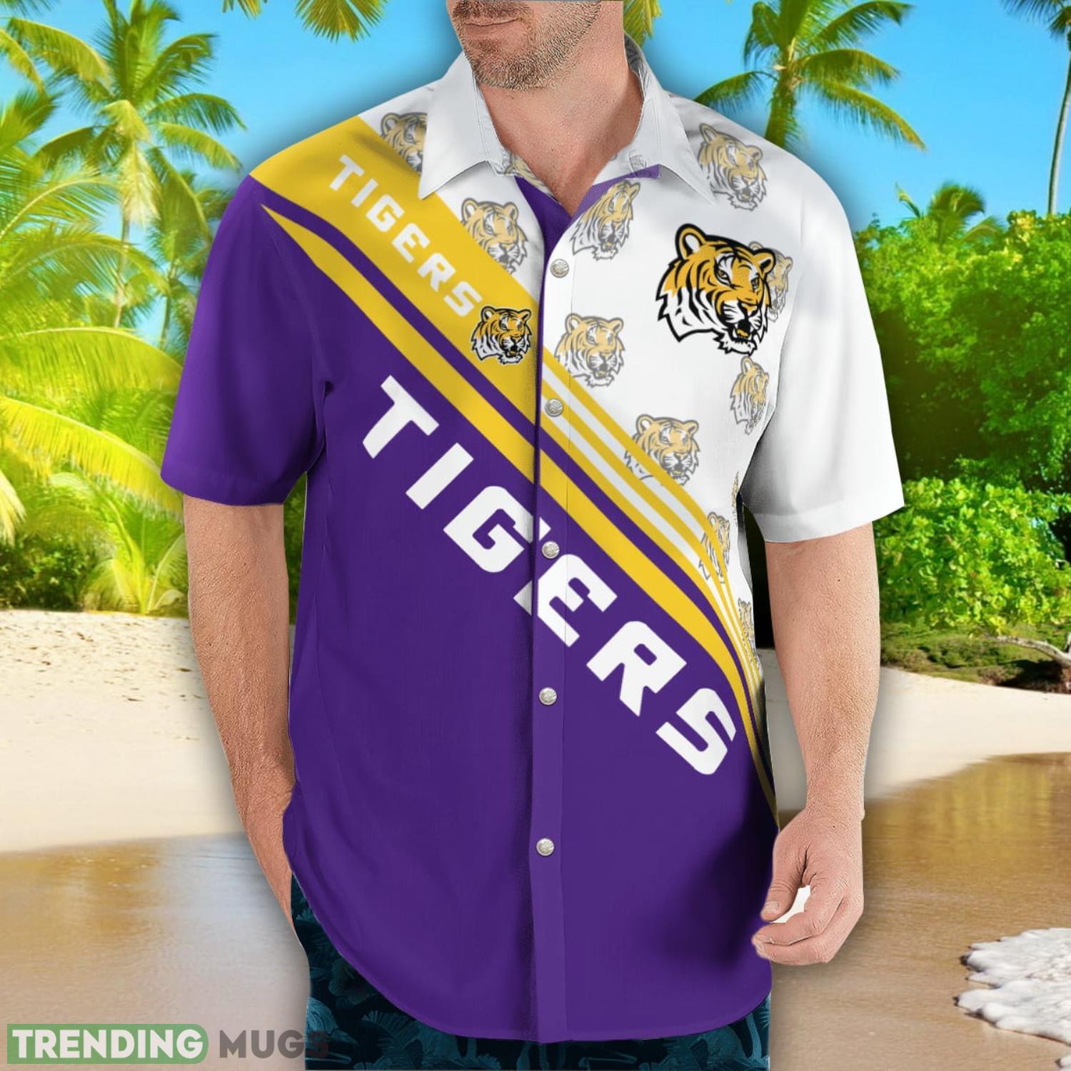 LSU Tigers Logo Printed Aloha Hawaiian Shirt Special Gift For Fans Hawaiian Shirt LSU Tigers Logo Printed Aloha Hawaiian Shirt Special Gift For Fans Hawaiian Shirt