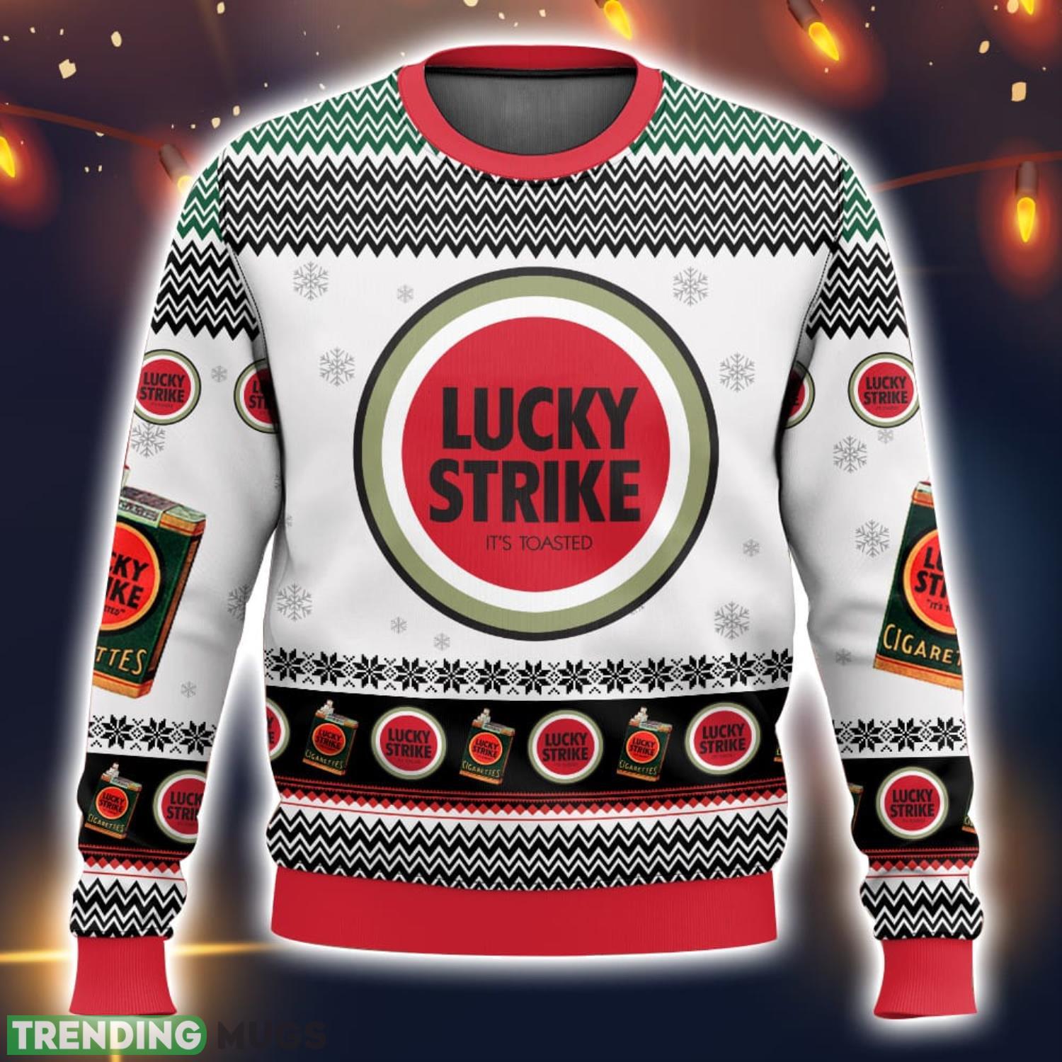 Lucky Strike Ugly Christmas Sweater 2023 Christmas Gift 3D Sweater Product Photo 1 Lucky Strike Ugly Christmas Sweater 2023 Christmas Gift 3D Sweater Product Photo 1