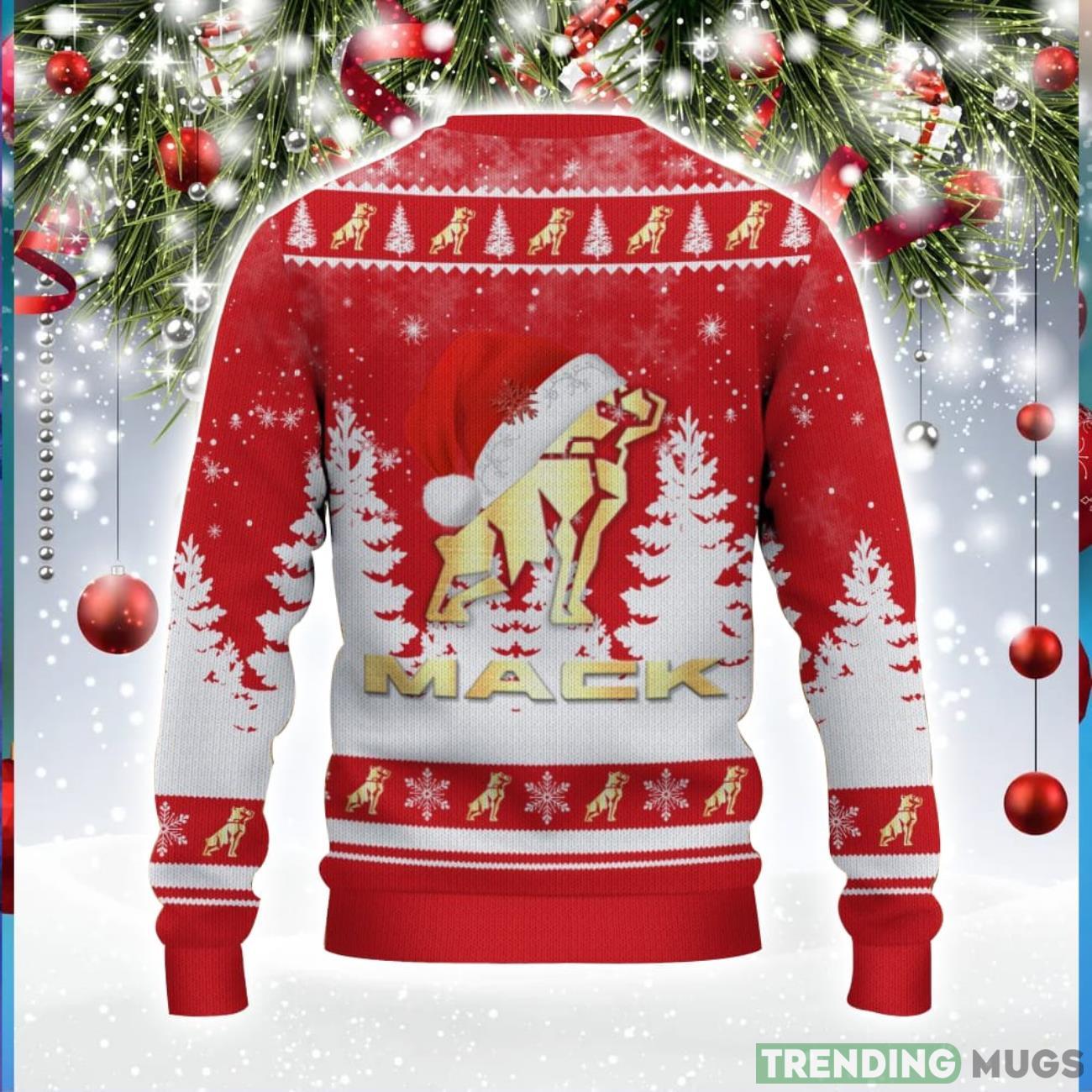 Mack Logo Wearing Santa Hat Christmas Gift Ugly Christmas Sweater For Men And Women Gift 3D Sweater Mack Logo Wearing Santa Hat Christmas Gift Ugly Christmas Sweater For Men And Women Gift 3D Sweater