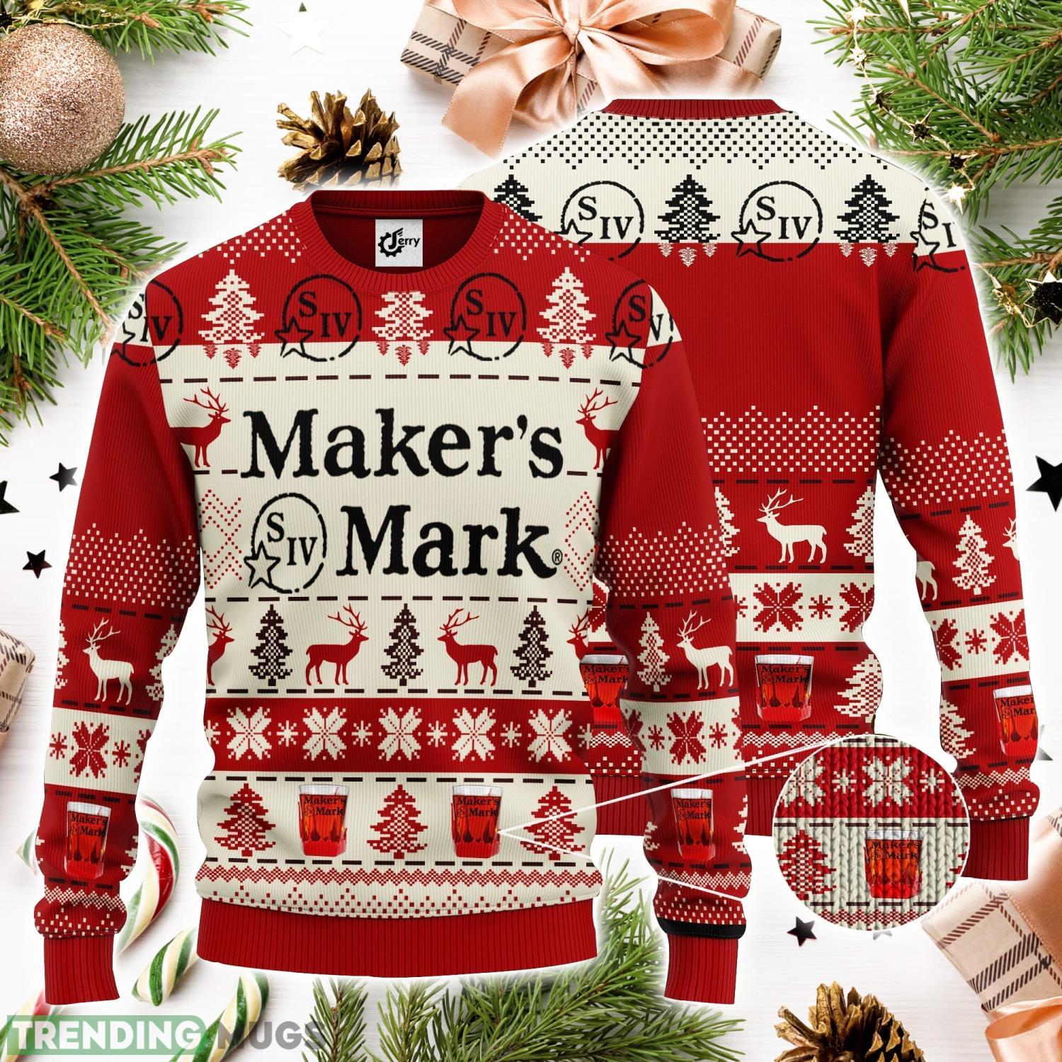 Maker's Mark 3D Ugly Christmas Sweater Unisex Sweater Christmas Gift Product Photo 1 Maker's Mark 3D Ugly Christmas Sweater Unisex Sweater Christmas Gift Product Photo 1