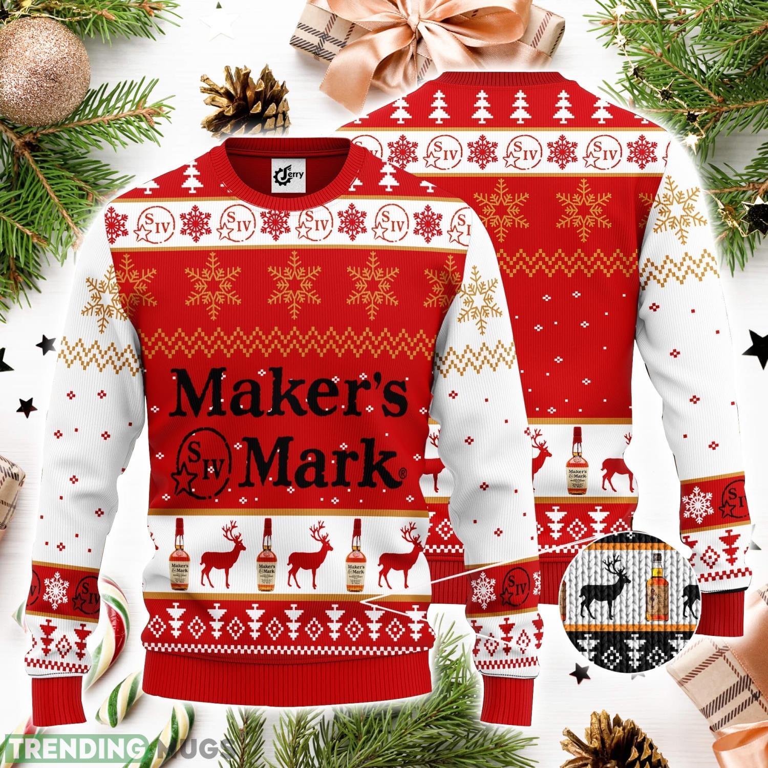 Maker's Mark Snowflake Pattern 3D Ugly Christmas Sweater Unisex Sweater Christmas Gift 3D Sweater Maker's Mark Snowflake Pattern 3D Ugly Christmas Sweater Unisex Sweater Christmas Gift Product Photo 1