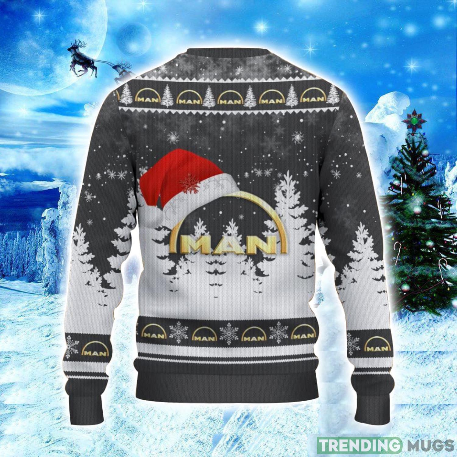 MAN Truck Logo Wearing Santa Hat Christmas Gift Ugly Christmas Sweater Christmas Gift Ideas 3D Sweater MAN Truck Logo Wearing Santa Hat Christmas Gift Ugly Christmas Sweater Christmas Gift Ideas 3D Sweater