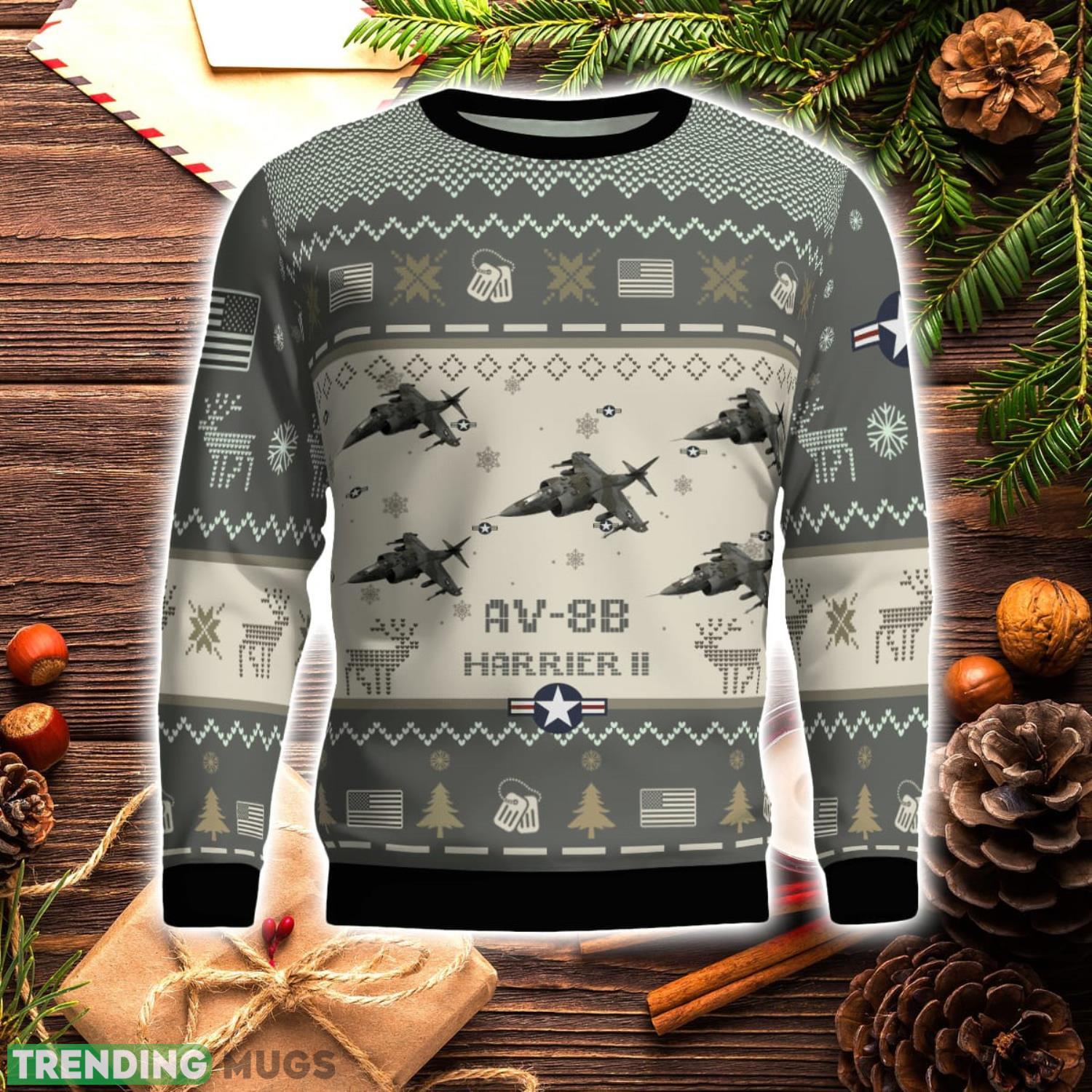 McDonnell Douglas AV 8B Harrier II AV8B Aircraft New Trend Veteran Sweater Ugly Christmas Sweater Military Christmas Sweater 3D Sweater McDonnell Douglas AV 8B Harrier II AV8B Aircraft New Trend Veteran Sweater Ugly Christmas Sweater Military Christmas Sweater 3D Sweater