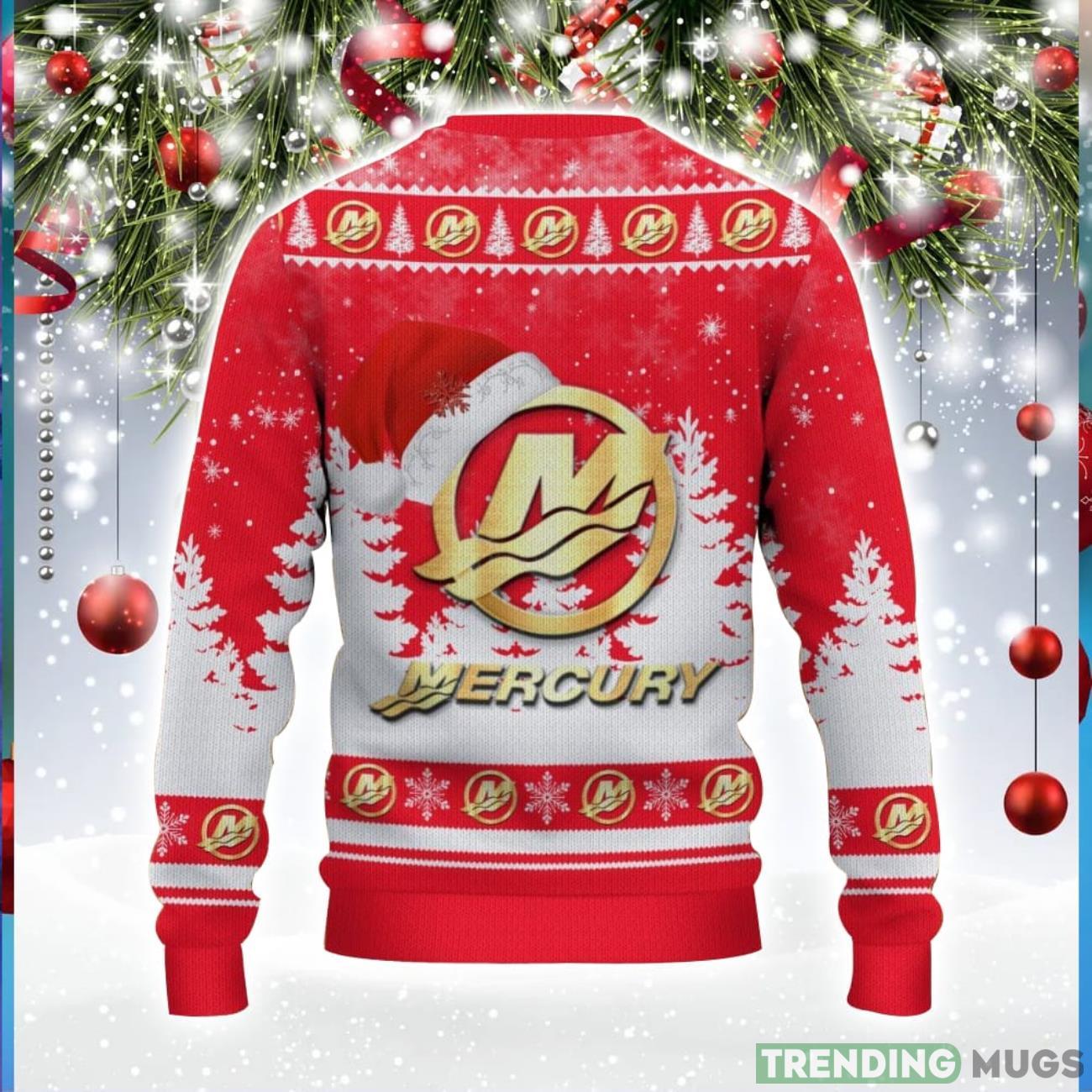 Mercury Marine Logo Wearing Santa Hat Christmas Gift Ugly Christmas Sweater For Men And Women Gift 3D Sweater Mercury Marine Logo Wearing Santa Hat Christmas Gift Ugly Christmas Sweater For Men And Women Gift 3D Sweater