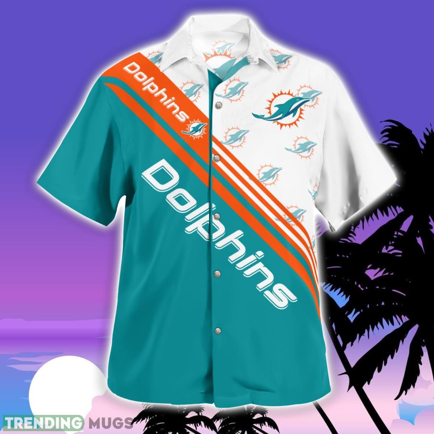Miami Dolphins Logo Printed Aloha Hawaiian Shirt Special Gift For Fans Hawaiian Shirt Miami Dolphins Logo Printed Aloha Hawaiian Shirt Special Gift For Fans Hawaiian Shirt