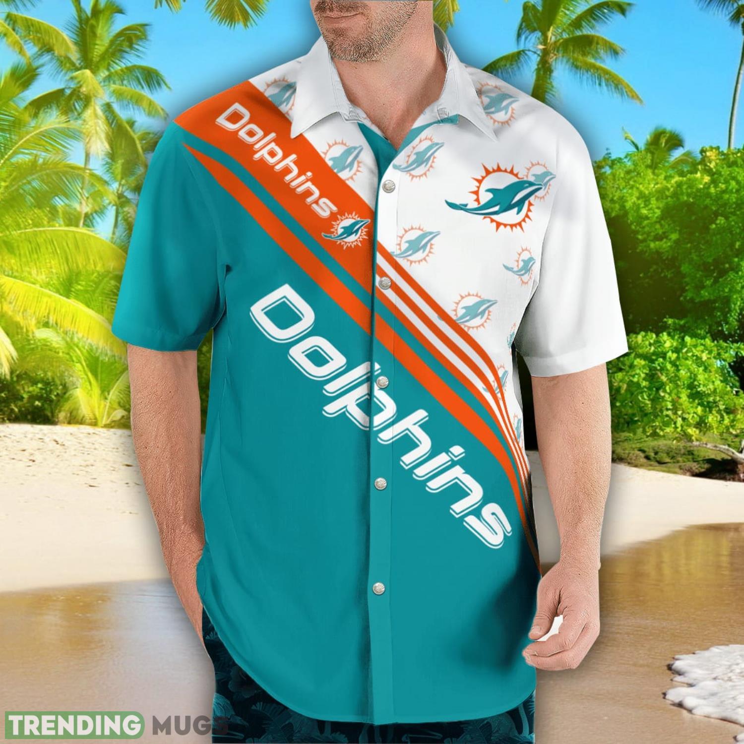 Miami Dolphins Logo Printed Aloha Hawaiian Shirt Special Gift For Fans Hawaiian Shirt Miami Dolphins Logo Printed Aloha Hawaiian Shirt Special Gift For Fans Hawaiian Shirt