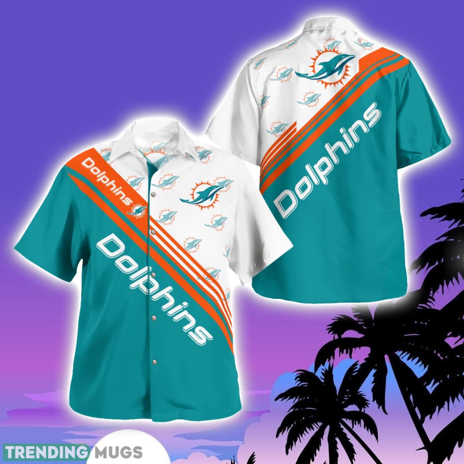 Miami Dolphins Logo Printed Aloha Hawaiian Shirt Special Gift For Fans Product Photo 1 Miami Dolphins Logo Printed Aloha Hawaiian Shirt Special Gift For Fans Product Photo 1
