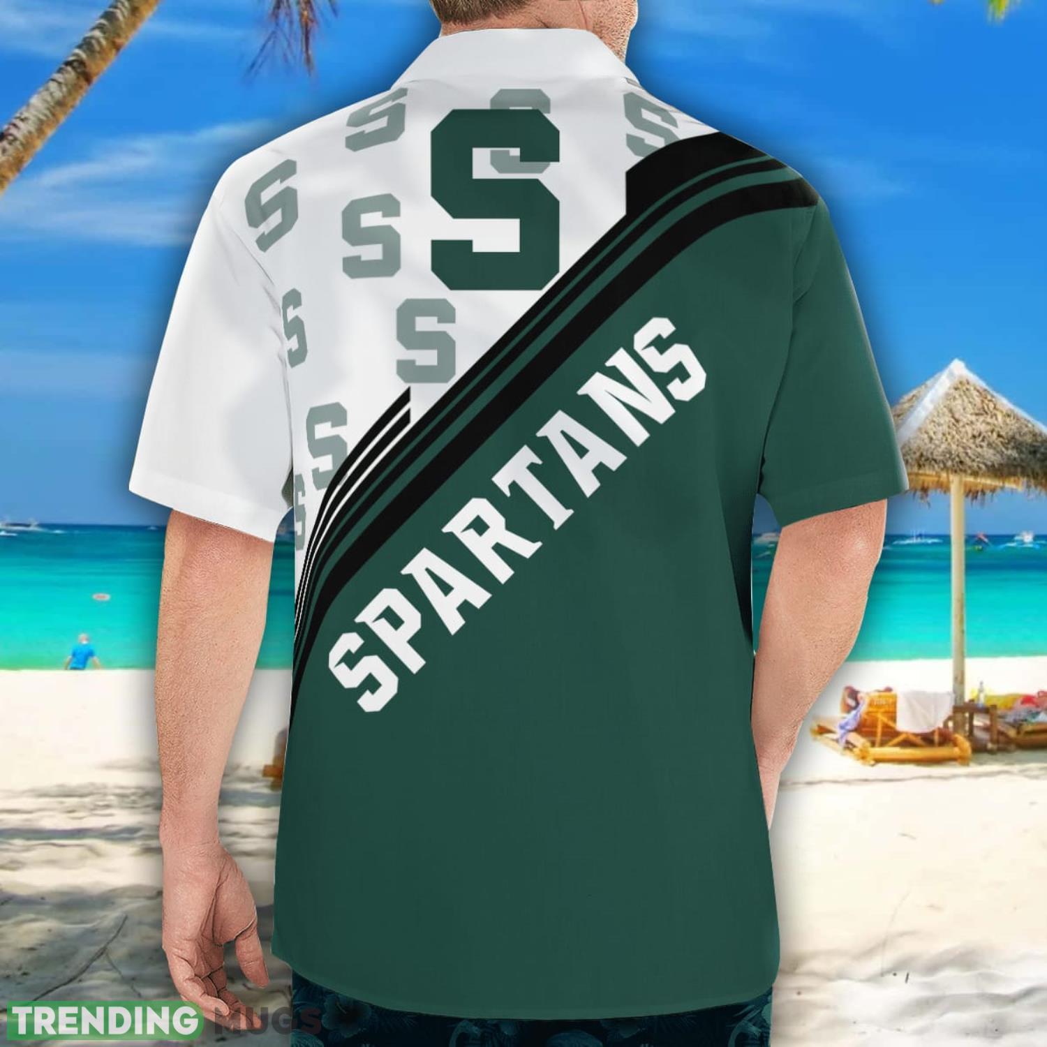 Michigan State Spartans Logo Printed Aloha Hawaiian Shirt Special Gift For Fans Hawaiian Shirt Michigan State Spartans Logo Printed Aloha Hawaiian Shirt Special Gift For Fans Hawaiian Shirt