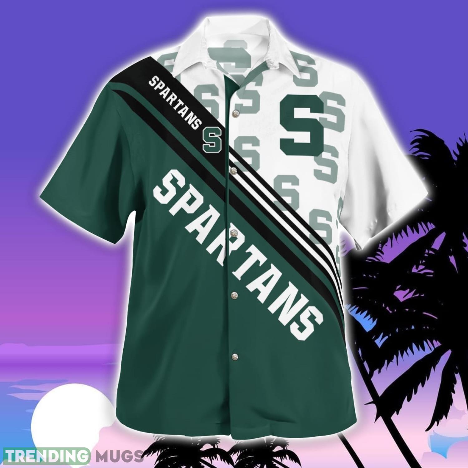 Michigan State Spartans Logo Printed Aloha Hawaiian Shirt Special Gift For Fans Hawaiian Shirt Michigan State Spartans Logo Printed Aloha Hawaiian Shirt Special Gift For Fans Hawaiian Shirt