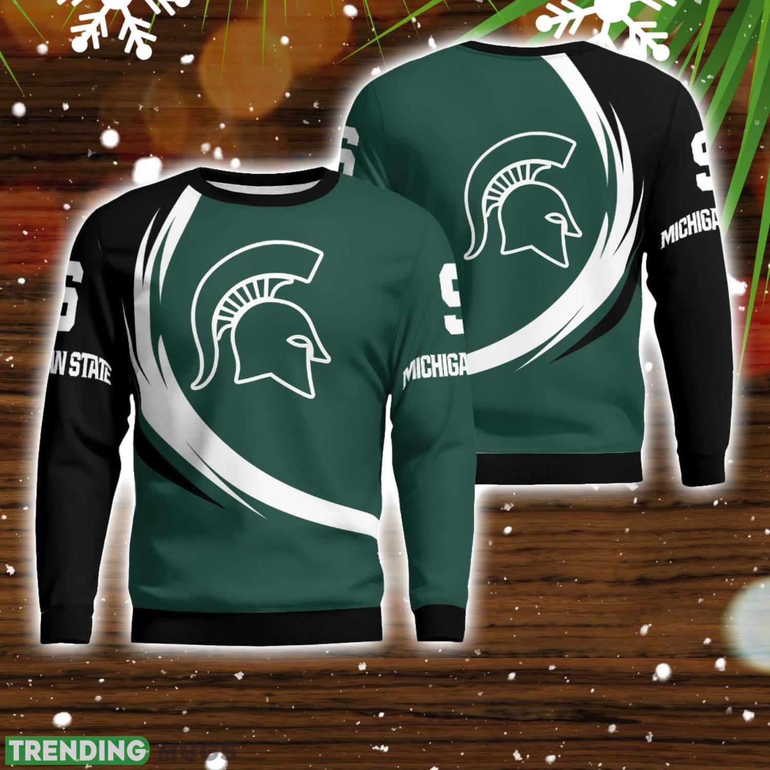 Michigan State Spartans Simple Vintage 3D Sweater Christmas Gift For Fans Product Photo 1 Michigan State Spartans Simple Vintage 3D Sweater Christmas Gift For Fans Product Photo 1