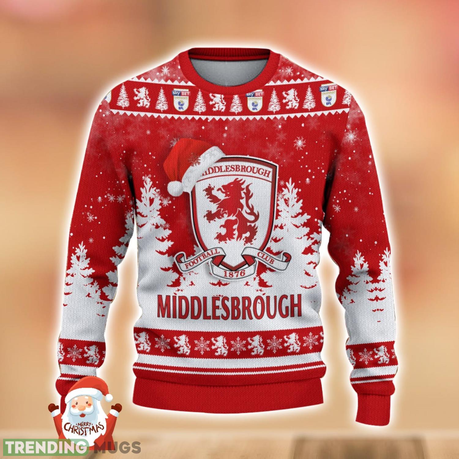 Middlesbrough F.C Ugly Christmas Sweater Holiday Gift Ideas For Men And Women 3D Sweater Middlesbrough F.C Ugly Christmas Sweater Holiday Gift Ideas For Men And Women 3D Sweater