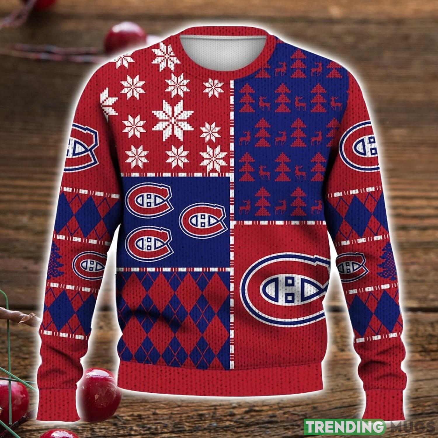 Montreal Canadiens Ice Hockey NHL Ugly Christmas Sweater Product Photo 1 Montreal Canadiens Ice Hockey NHL Ugly Christmas Sweater Product Photo 1