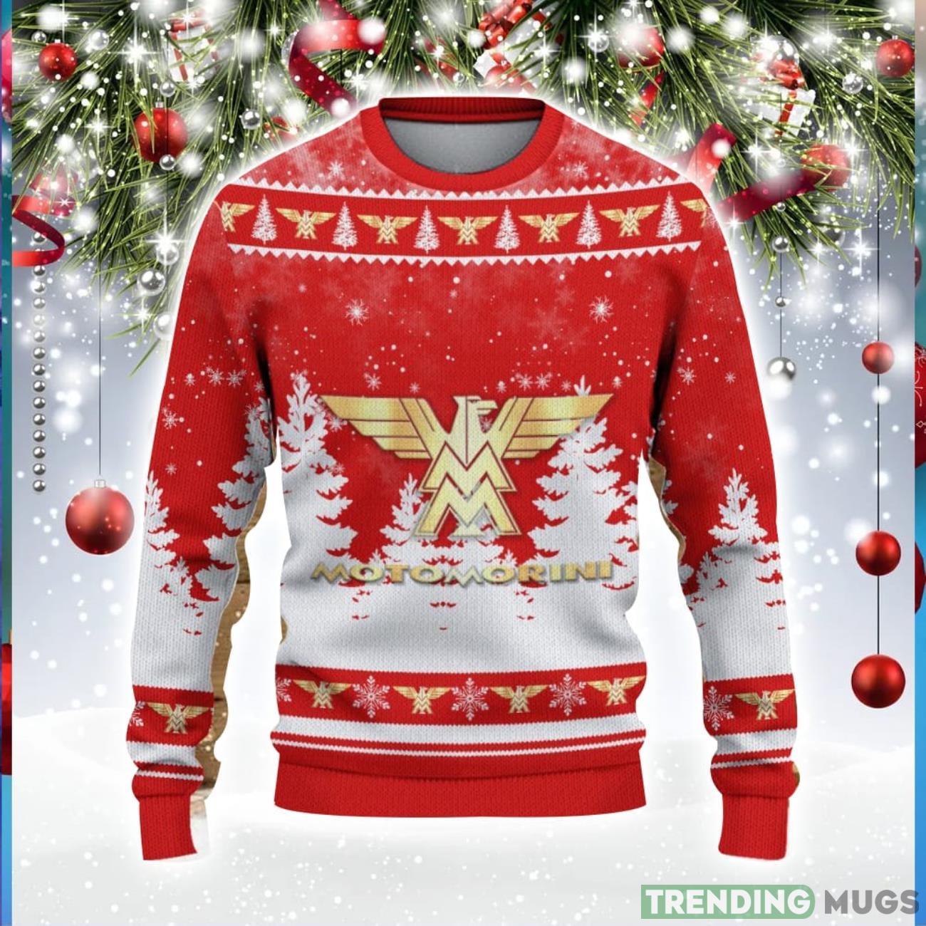 Moto Morini Logo Wearing Santa Hat Christmas Gift Ugly Christmas Sweater For Men And Women Gift Product Photo 1 Moto Morini Logo Wearing Santa Hat Christmas Gift Ugly Christmas Sweater For Men And Women Gift Product Photo 1