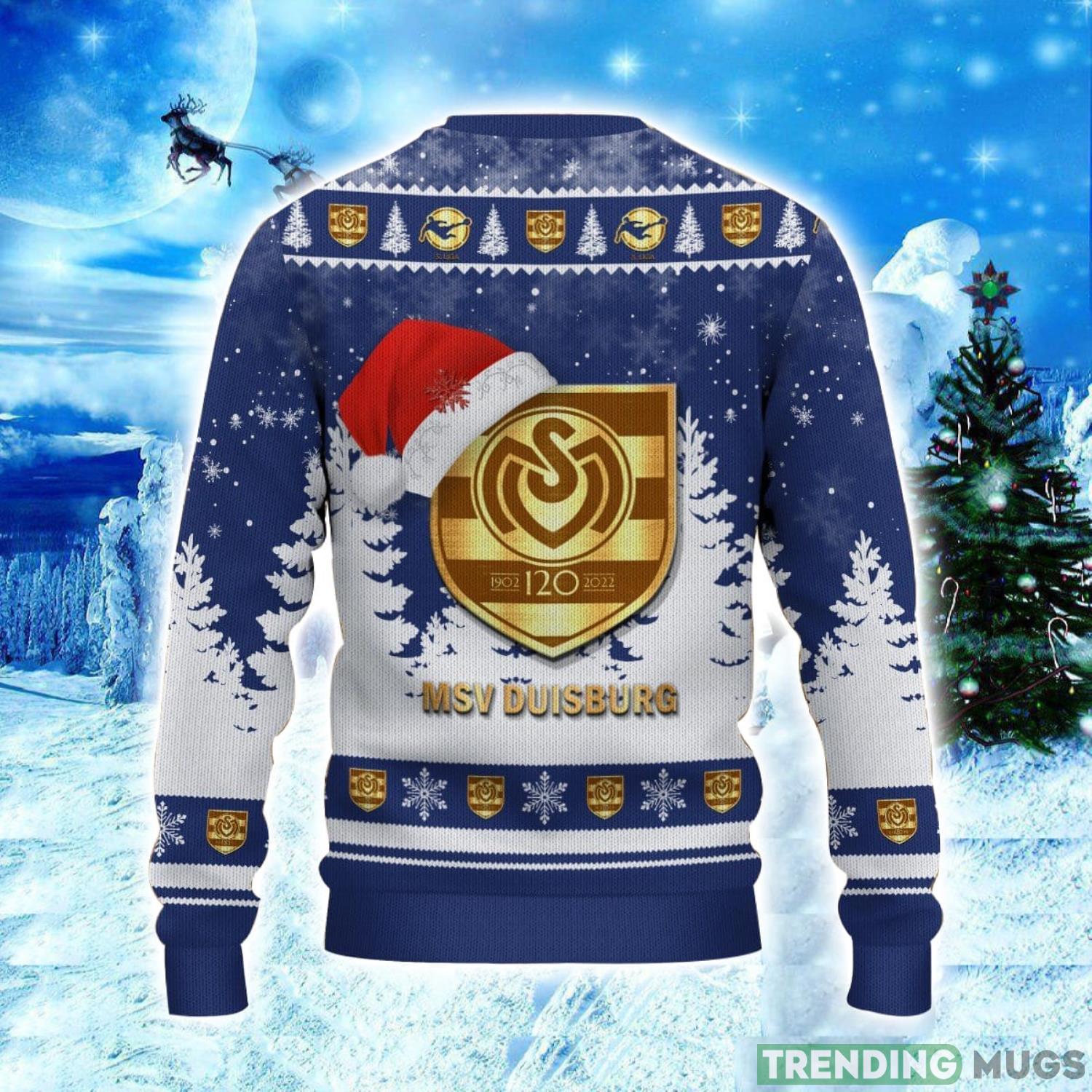 MSV Duisburg Logo Wearing Santa Hat Ugly Christmas Sweater Unisex 3D Christmas sweater 3D Sweater MSV Duisburg Logo Wearing Santa Hat Ugly Christmas Sweater Unisex 3D Christmas sweater 3D Sweater