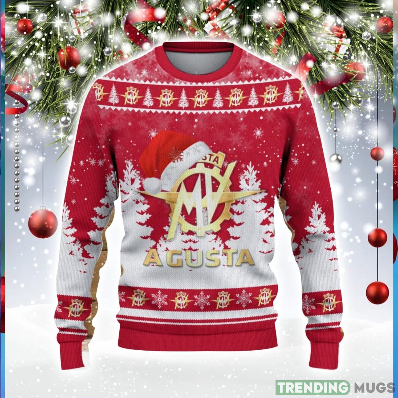 MV Agusta Logo Wearing Santa Hat Christmas Gift Ugly Christmas Sweater For Men And Women Gift Product Photo 1 MV Agusta Logo Wearing Santa Hat Christmas Gift Ugly Christmas Sweater For Men And Women Gift Product Photo 1