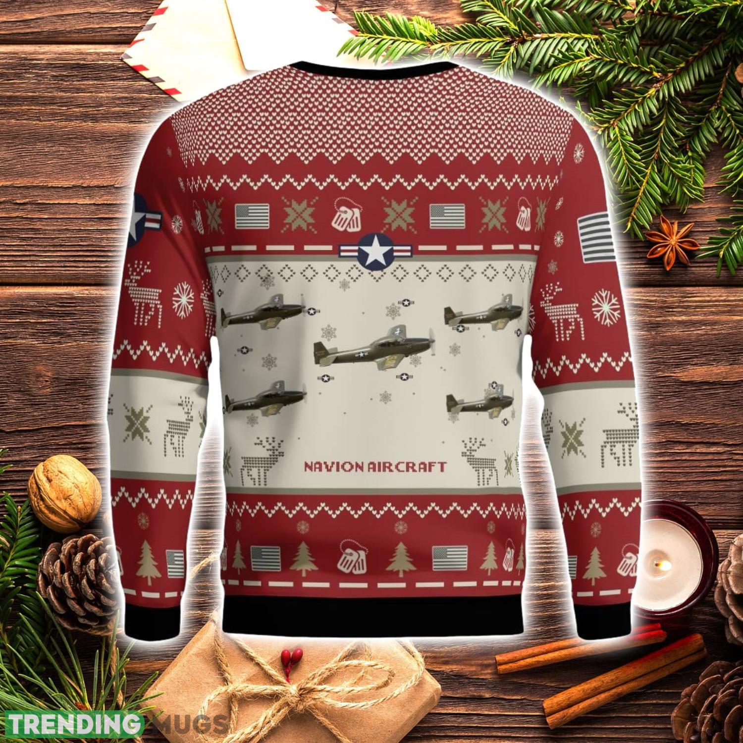 Navion Aircraft Aircraft Red Ugly Christmas Sweater Christmas Gift Veteran USA Air Force 3D Sweater 3D Sweater Navion Aircraft Aircraft Red Ugly Christmas Sweater Christmas Gift Veteran USA Air Force 3D Sweater 3D Sweater