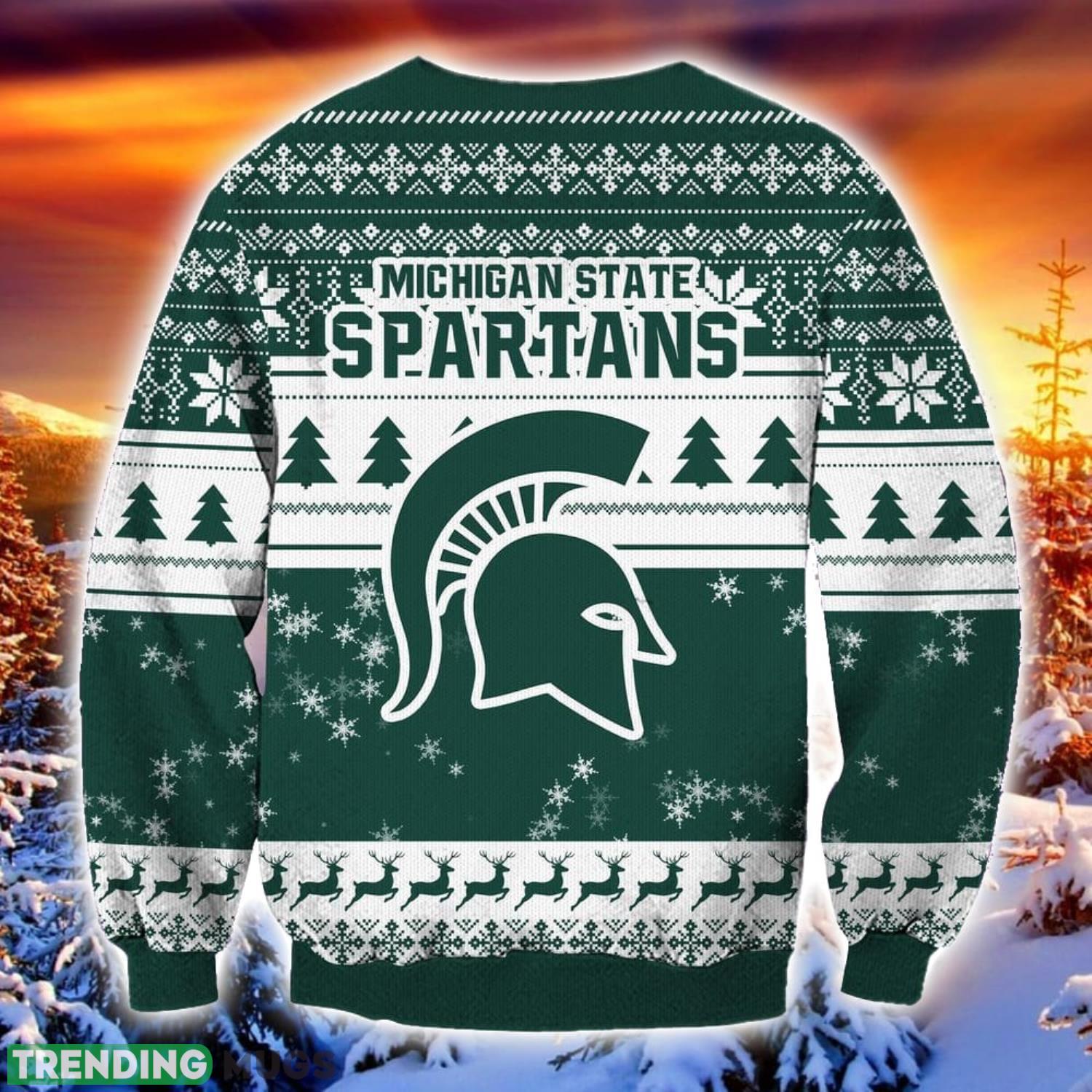 NCAA Michigan State Spartans Grinch Ugly Christmas Sweater Trending Sweater For 2023 Christmas Holidays 3D Sweater NCAA Michigan State Spartans Grinch Ugly Christmas Sweater Trending Sweater For 2023 Christmas Holidays 3D Sweater