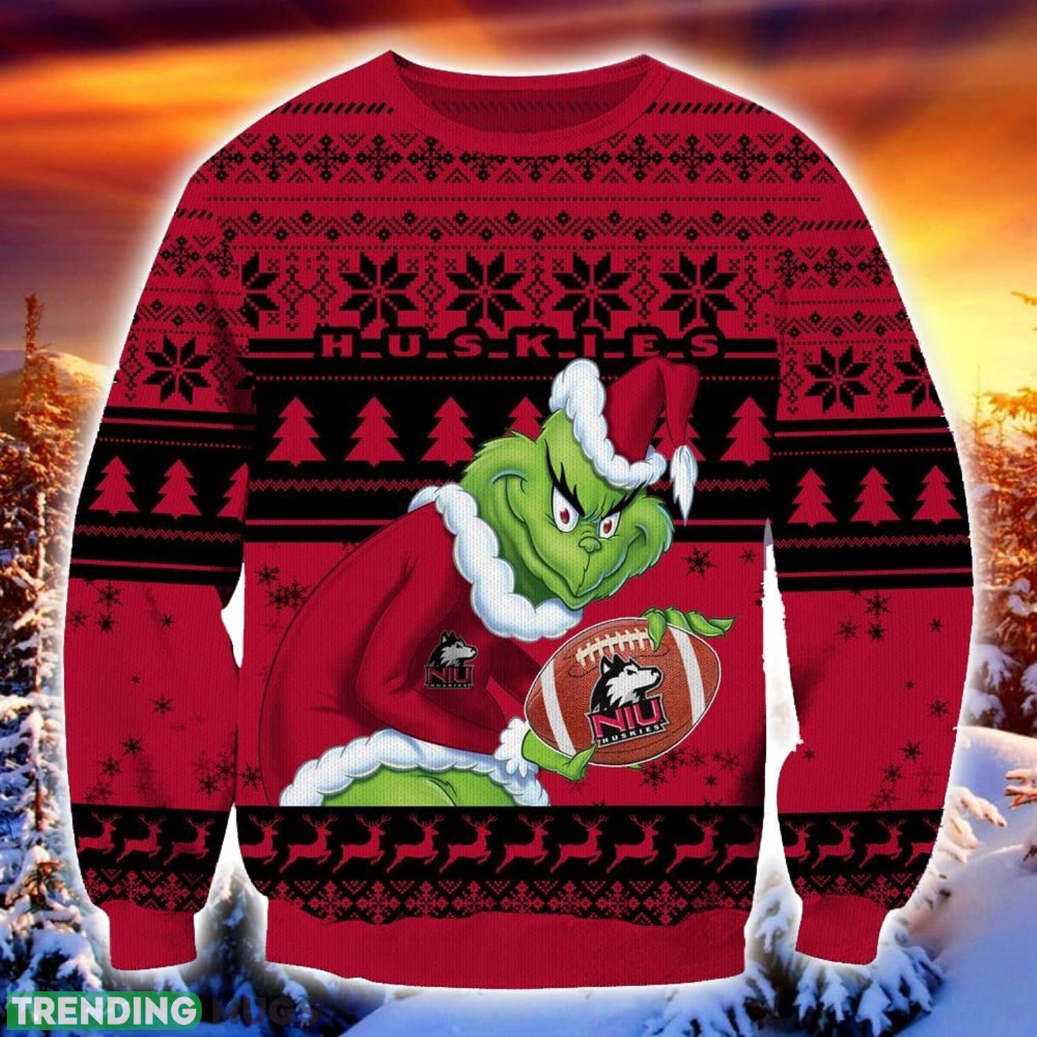 NCAA NC State Wolfpack Grinch Ugly Christmas Sweater Trending Sweater For 2023 Christmas Holidays Product Photo 1 NCAA NC State Wolfpack Grinch Ugly Christmas Sweater Trending Sweater For 2023 Christmas Holidays Product Photo 1