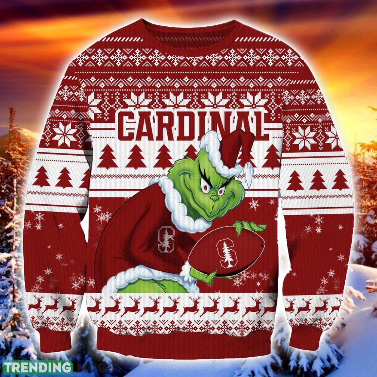 NCAA Stanford Cardinal Grinch Ugly Christmas Sweater Trending Sweater For 2023 Christmas Holidays Product Photo 1 NCAA Stanford Cardinal Grinch Ugly Christmas Sweater Trending Sweater For 2023 Christmas Holidays Product Photo 1