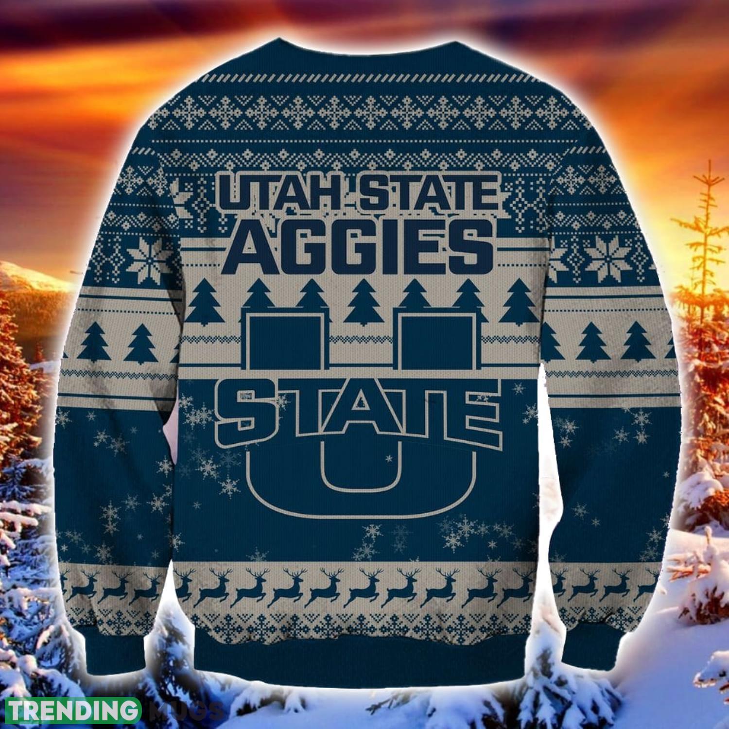 NCAA Utah State Aggies Grinch Ugly Christmas Sweater Trending Sweater For 2023 Christmas Holidays 3D Sweater NCAA Utah State Aggies Grinch Ugly Christmas Sweater Trending Sweater For 2023 Christmas Holidays 3D Sweater