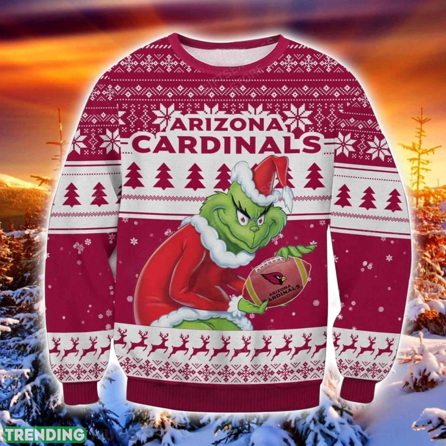 NFL Arizona Cardinals Grinch Ugly Christmas Sweater Trending Sweater For 2023 Christmas Holidays Product Photo 1 NFL Arizona Cardinals Grinch Ugly Christmas Sweater Trending Sweater For 2023 Christmas Holidays Product Photo 1