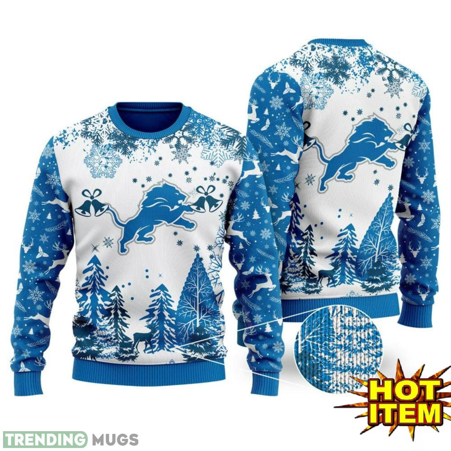 NFL Detroit Lions Sport Team 3D Ugly Christmas Sweater Nice Gift Product Photo 1 NFL Detroit Lions Sport Team 3D Ugly Christmas Sweater Nice Gift Product Photo 1
