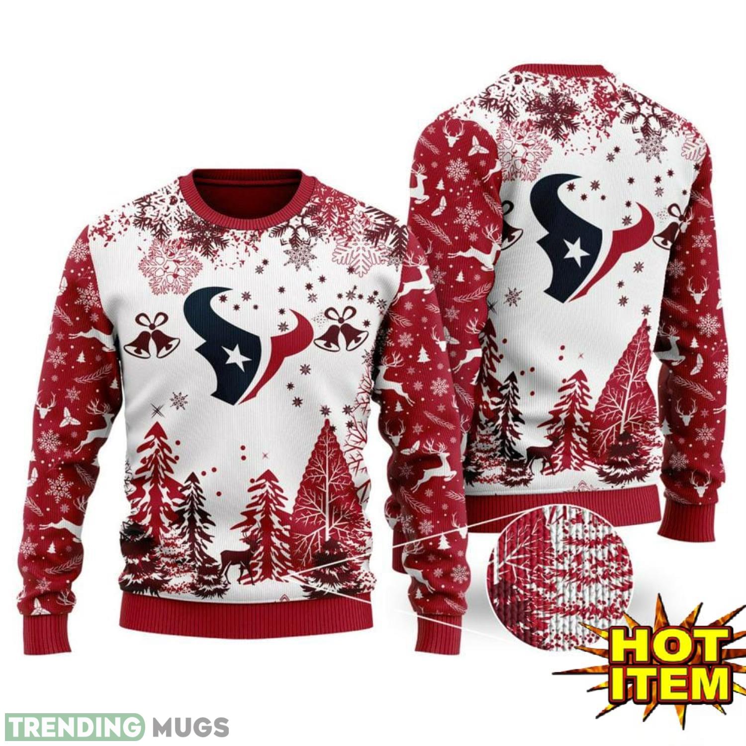 NFL Houston Texans Sport Team 3D Ugly Christmas Sweater Nice Gift Product Photo 1 NFL Houston Texans Sport Team 3D Ugly Christmas Sweater Nice Gift Product Photo 1