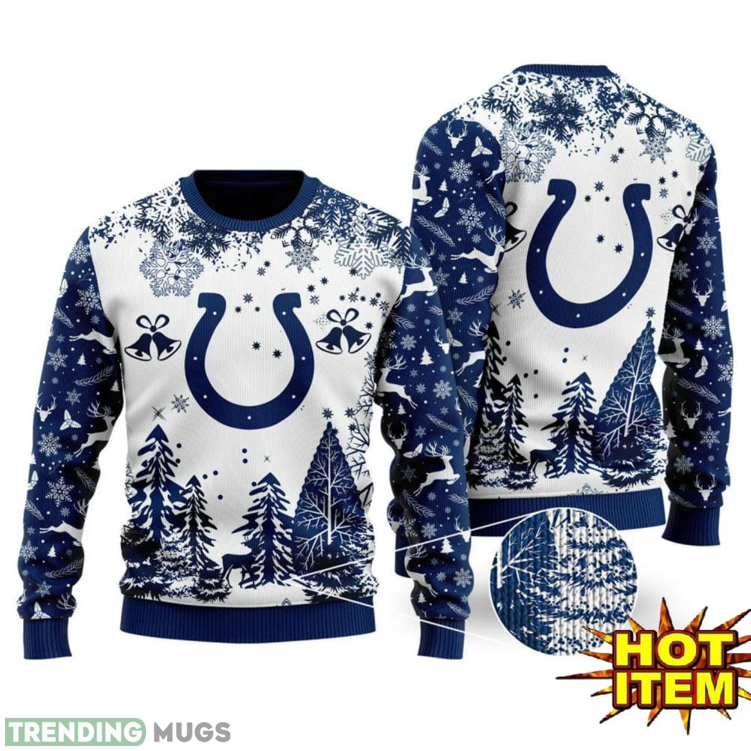 NFL Indianapolis Colts Sport Team 3D Ugly Christmas Sweater Nice Gift Product Photo 1 NFL Indianapolis Colts Sport Team 3D Ugly Christmas Sweater Nice Gift Product Photo 1