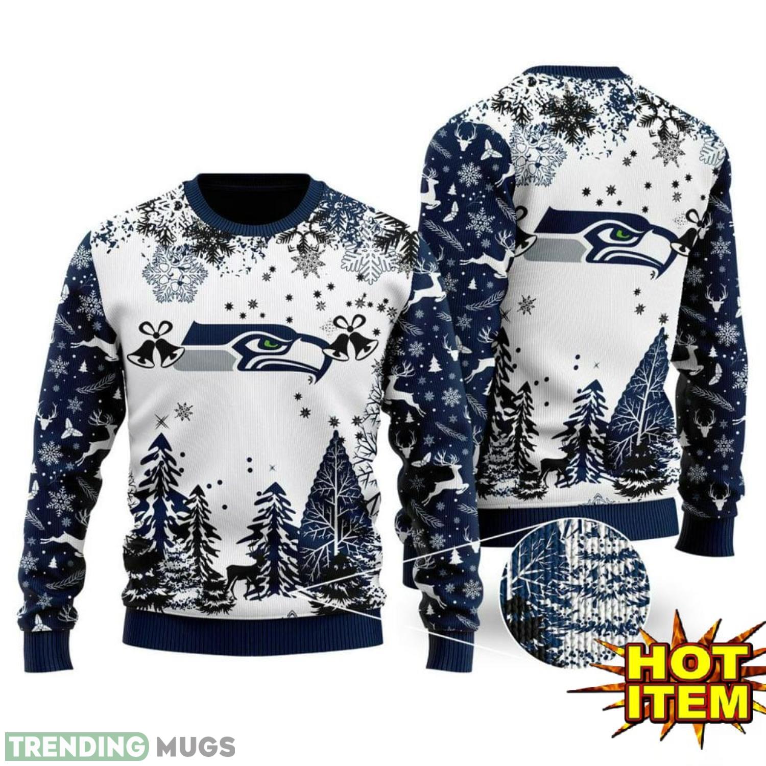 NFL Seattle Seahawks Sport Team 3D Ugly Christmas Sweater Nice Gift Product Photo 1 NFL Seattle Seahawks Sport Team 3D Ugly Christmas Sweater Nice Gift Product Photo 1