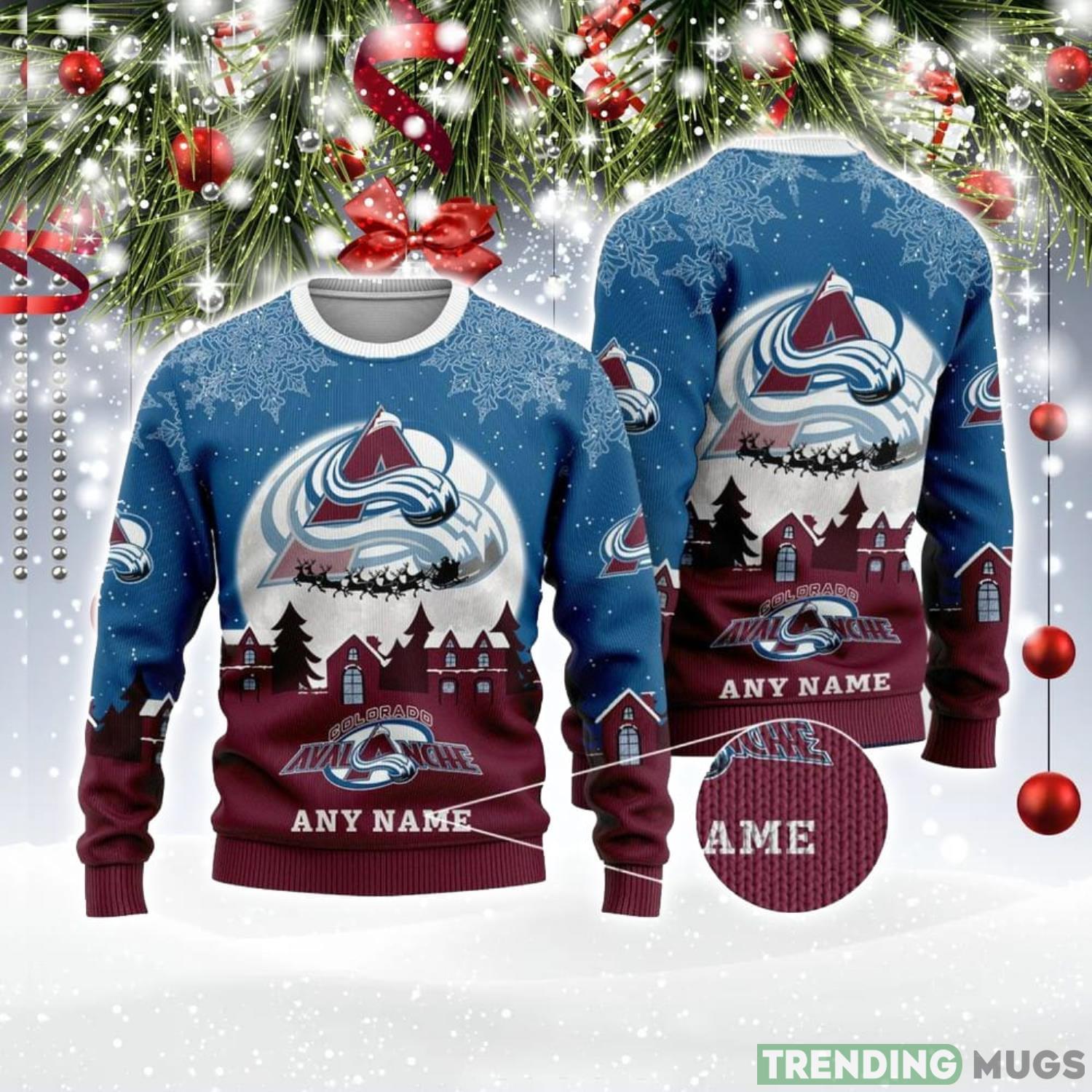 NHL Colorado Avalanche Christmas Ugly Sweater Xmas Sweater Custom For Fans Product Photo 1