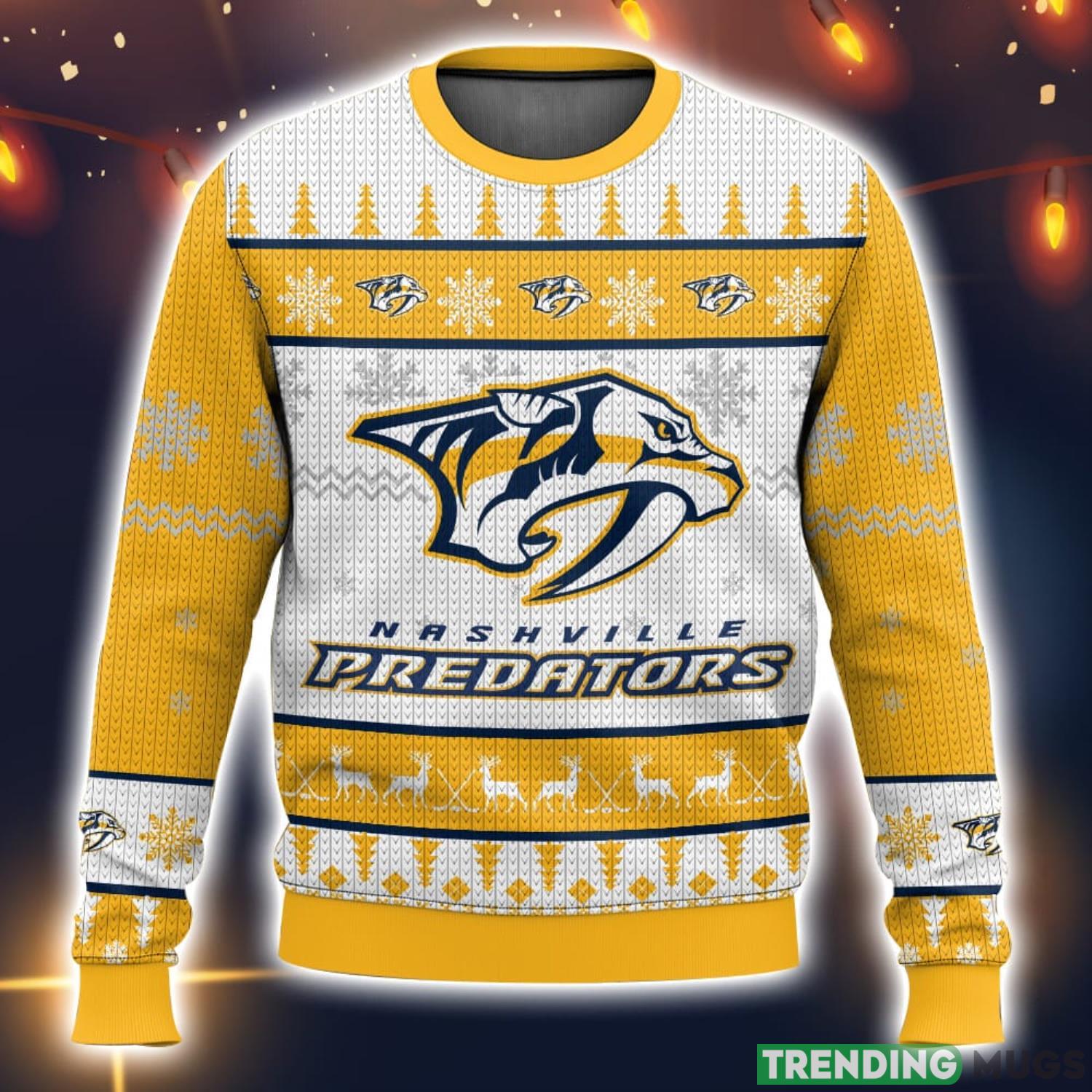 NHL Nashville Predators 3D Ugly Christmas Sweater Men And Women Christmas Gift Product Photo 1 NHL Nashville Predators 3D Ugly Christmas Sweater Men And Women Christmas Gift Product Photo 1