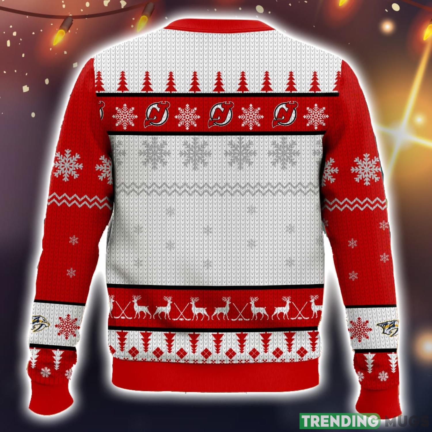 NHL New Jersey Devils 3D Ugly Christmas Sweater Men And Women Christmas Gift 3D Sweater NHL New Jersey Devils 3D Ugly Christmas Sweater Men And Women Christmas Gift 3D Sweater