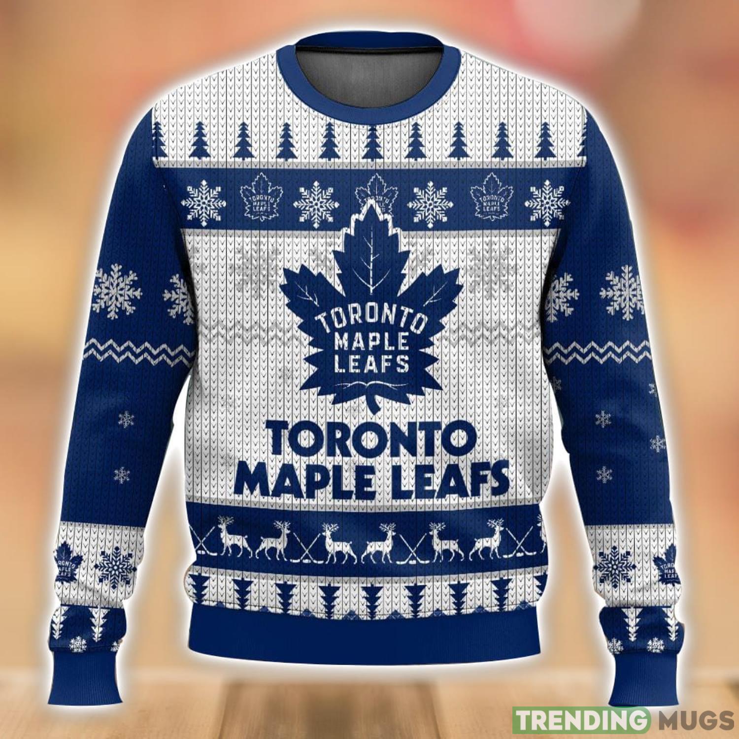 NHL Toronto Maple Leafs Ugly Sweater 3D Printed Men And Women Christmas Gift Product Photo 1 NHL Toronto Maple Leafs Ugly Sweater 3D Printed Men And Women Christmas Gift Product Photo 1