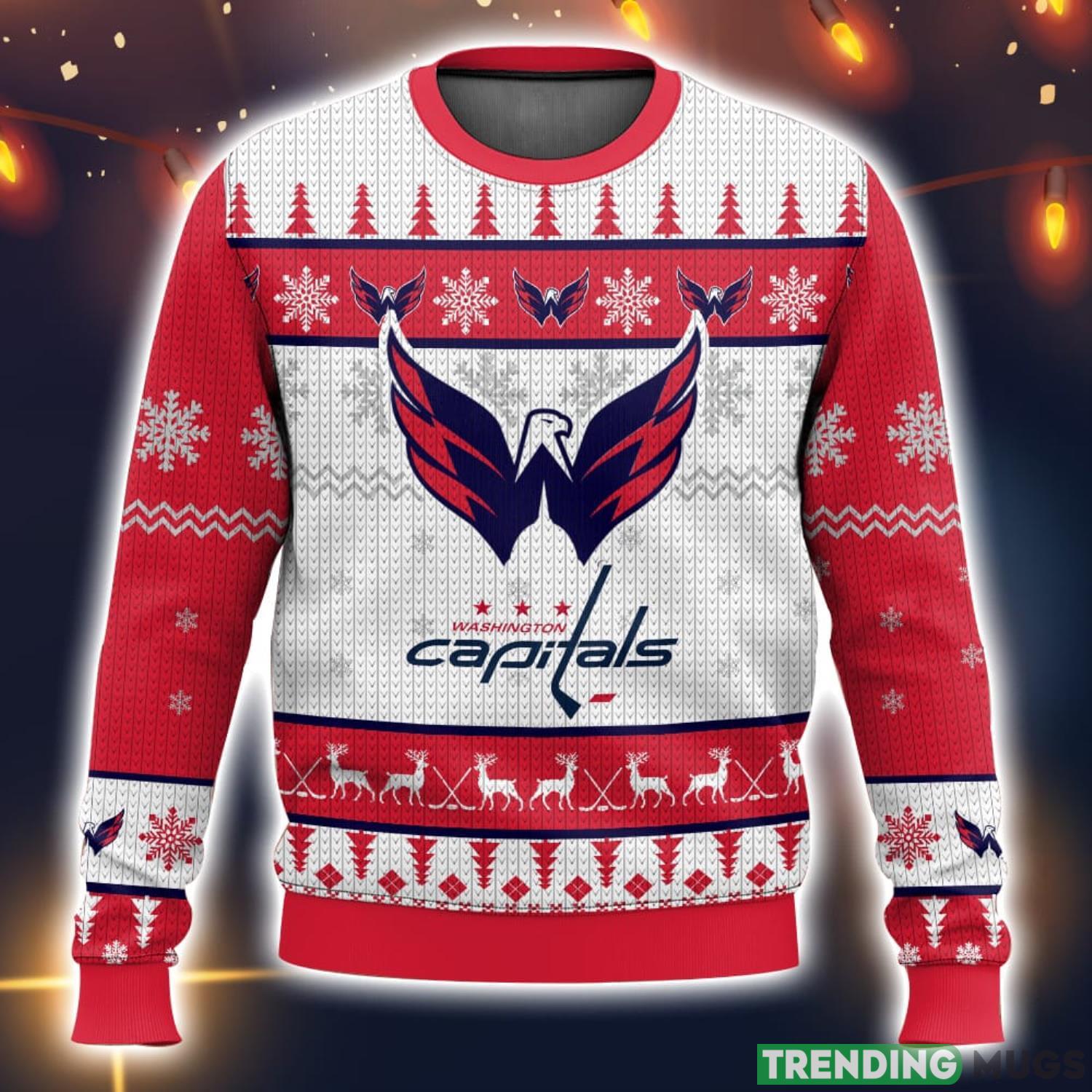NHL Washington Capitals 3D Ugly Christmas Sweater Men And Women Christmas Gift Product Photo 1 NHL Washington Capitals 3D Ugly Christmas Sweater Men And Women Christmas Gift Product Photo 1
