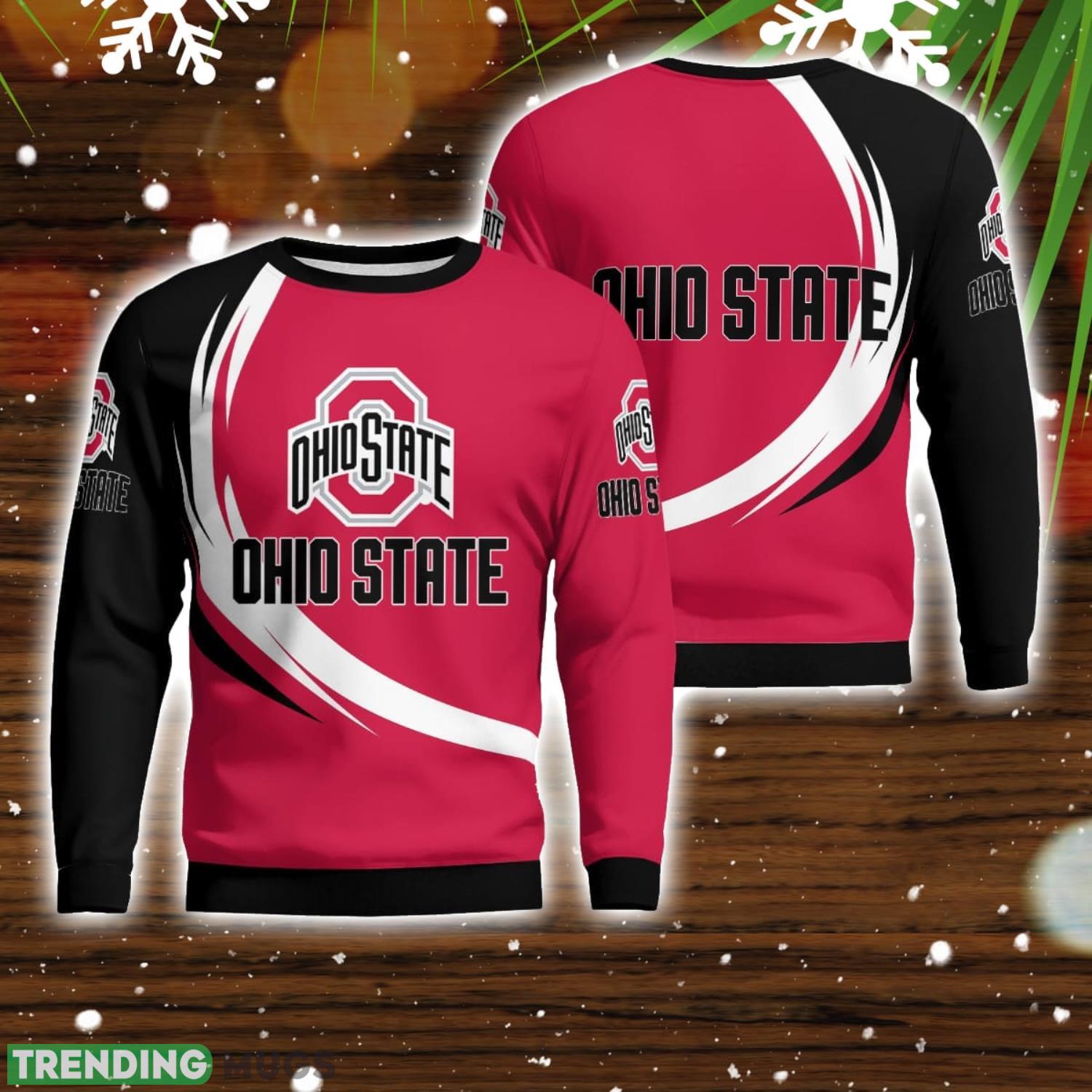 Ohio State Buckeyes Simple Vintage 3D Sweater Christmas Gift For Fans Product Photo 1 Ohio State Buckeyes Simple Vintage 3D Sweater Christmas Gift For Fans Product Photo 1