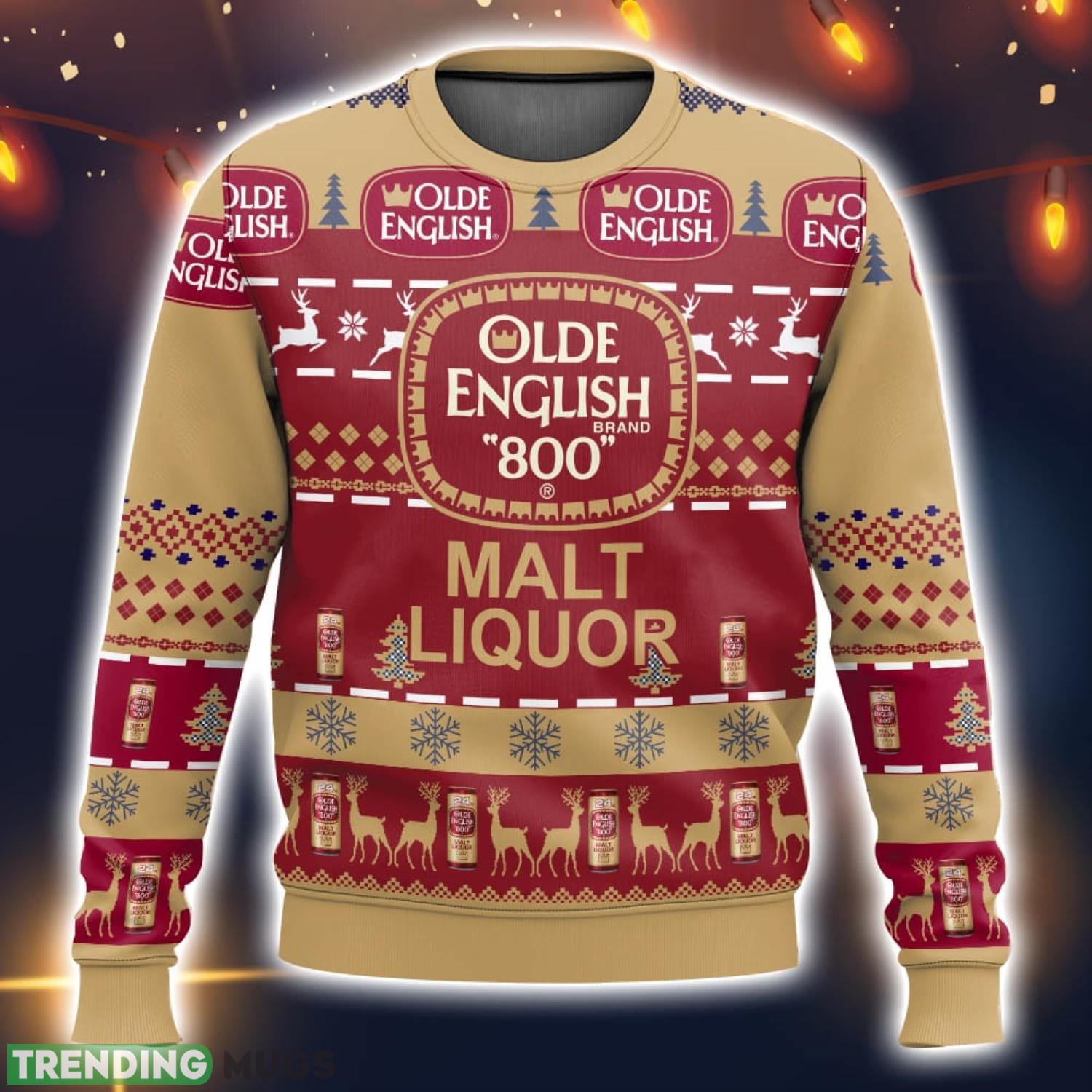 Olde English 800 Ugly Christmas Sweater 2023 Christmas Gift 3D Sweater Product Photo 1