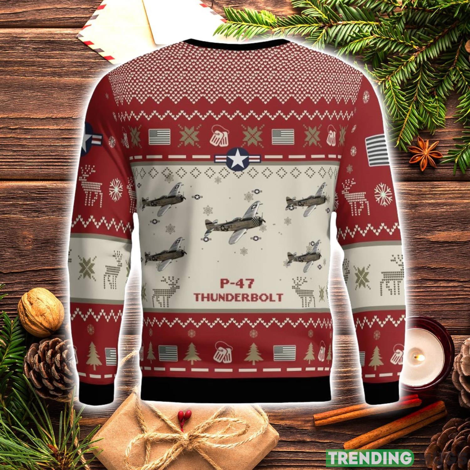 P 47 Thunderbolt P47 Aircraft Red Ugly Christmas Sweater Christmas Season Gift Veteran USA Air Force 3D Sweater 3D Sweater P 47 Thunderbolt P47 Aircraft Red Ugly Christmas Sweater Christmas Season Gift Veteran USA Air Force 3D Sweater 3D Sweater