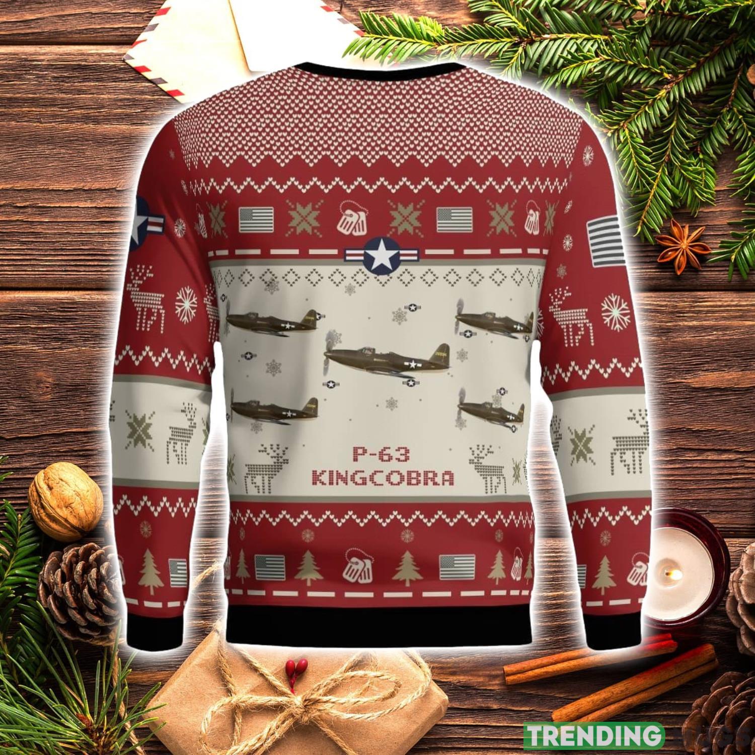P 63 Kingcobra P63 Aircraft Red Ugly Christmas Sweater Christmas Season Gift Veteran USA Air Force 3D Sweater 3D Sweater P 63 Kingcobra P63 Aircraft Red Ugly Christmas Sweater Christmas Season Gift Veteran USA Air Force 3D Sweater 3D Sweater